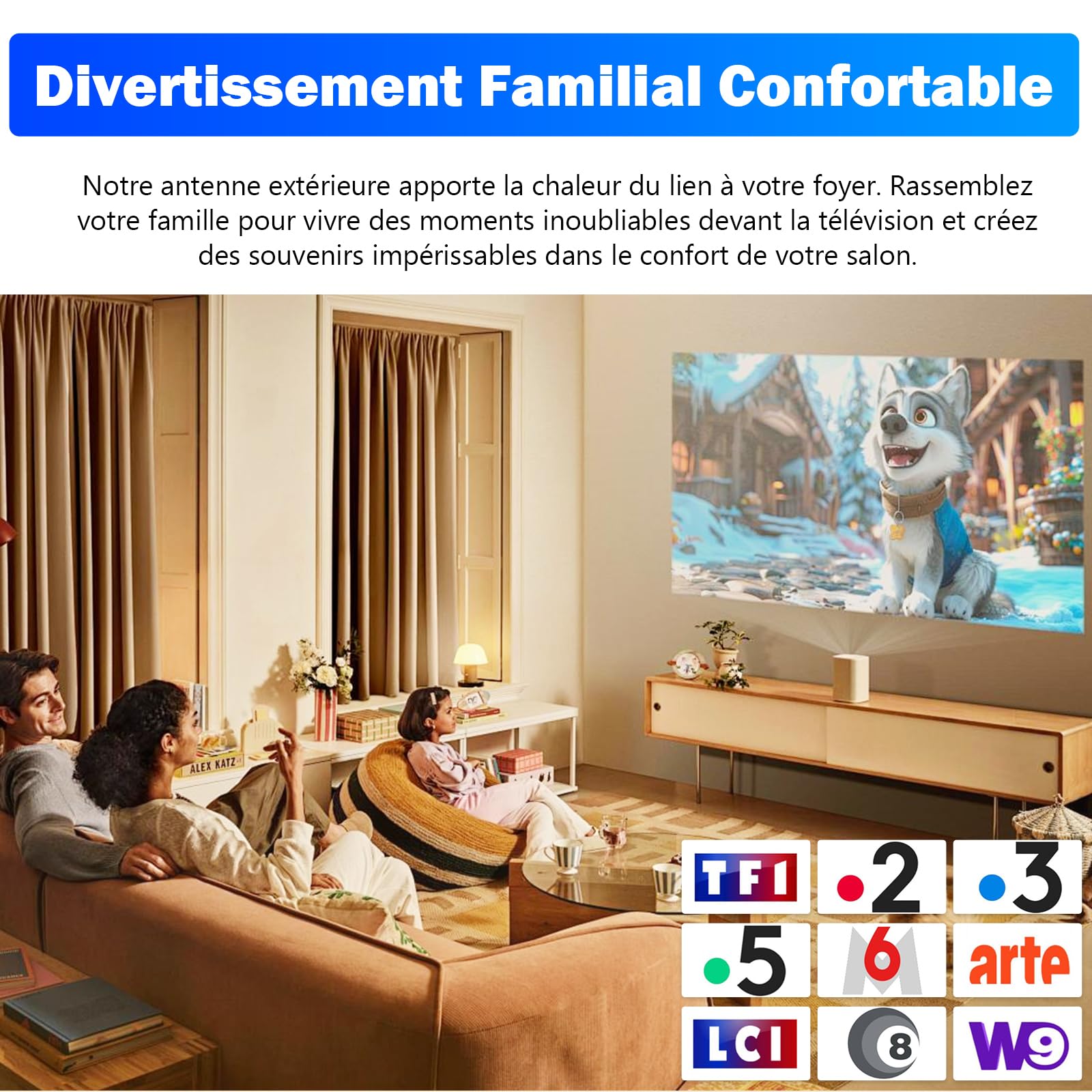 Antenna TV esterna TNT HD con amplificatore, rastrello DVB-T2 a lungo raggio a 360°, segnale digitale stabile 4K UHD, resistente alle intemperie, compatibile con Smart TV