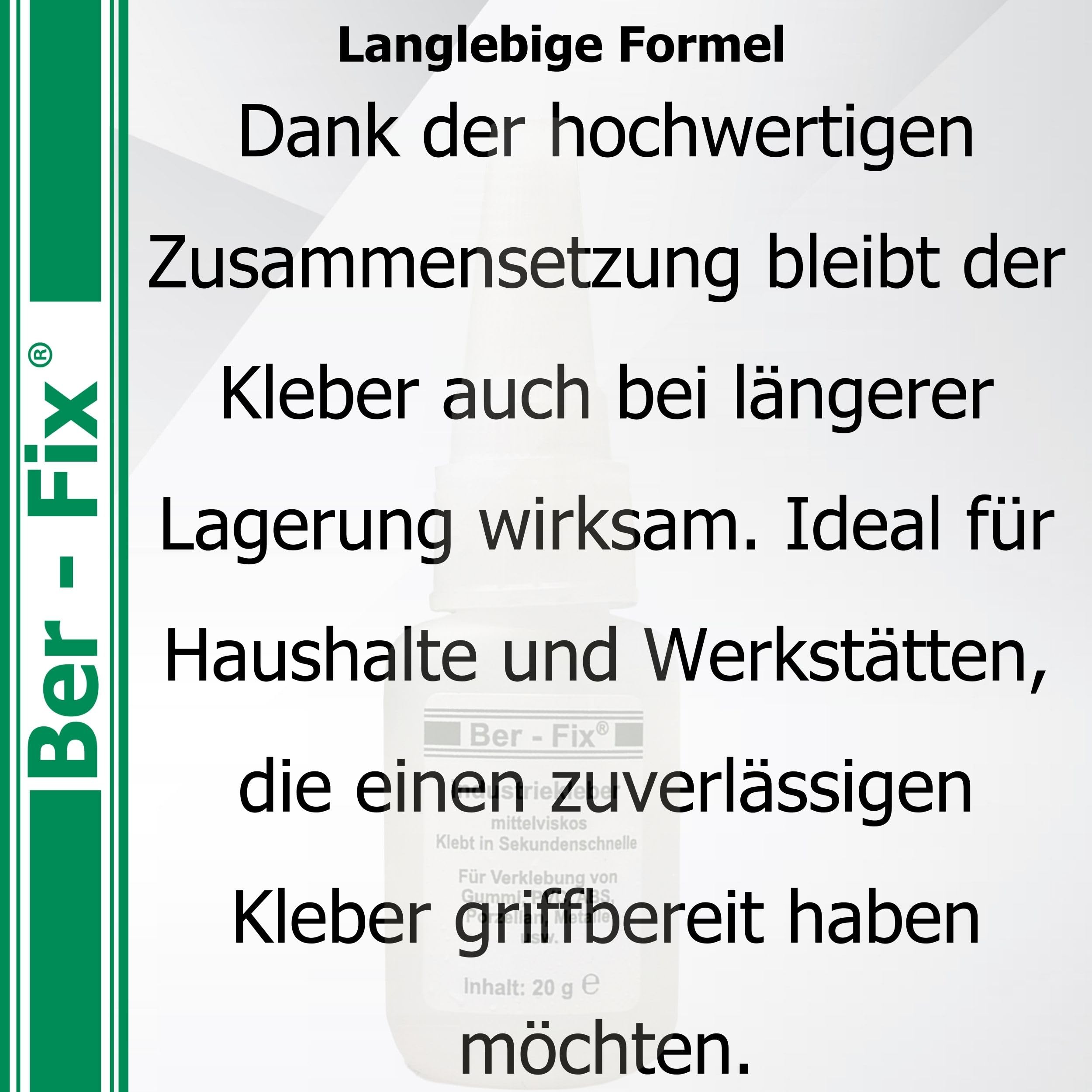 Ber-Fix® Industriekleber mittelflüssig – Vorratspack 2x50g Werkstattpack