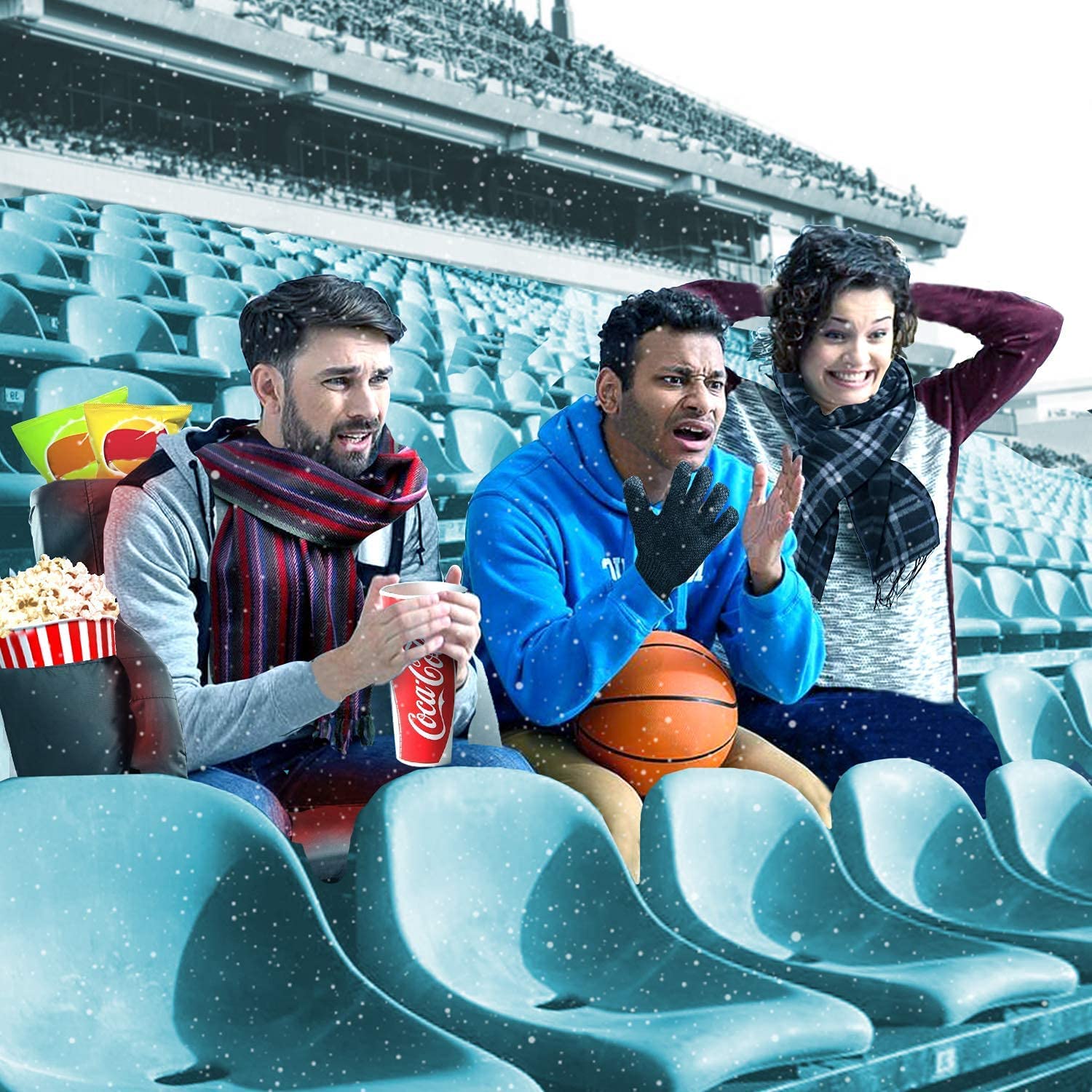 ACELETIQS {2 Pack} Heated Stadium Seats for Bleachers with Back Support