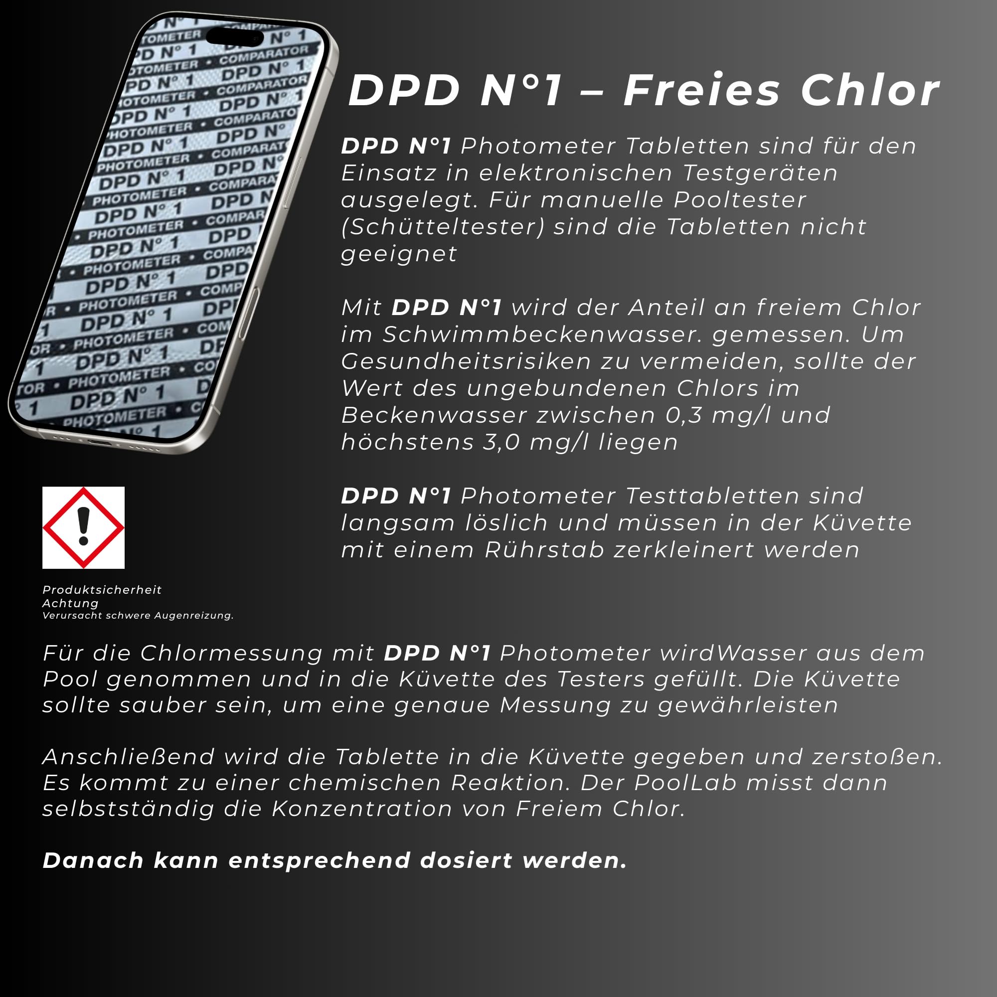 15 in 1 PoolLab 1.0 Photometer - Special Edition: - elektronischer Wassertester für MediMuc - Photometer mit 70 Testtabletten + EXTRA Refillpack