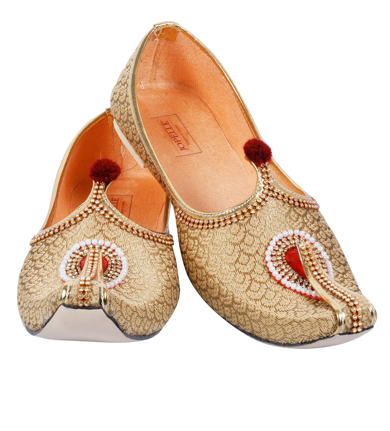 JOPELLE® Traditional Sherwani Juttis and Mojaris for Wedding Party Occasions Fashion Outdoor Indoor Lightweight Shoes with Rubber Sole for Men Royal Style (Gold) 6 UK (B07NVQQCQY) Amazon Price History, Amazon Price Tracker