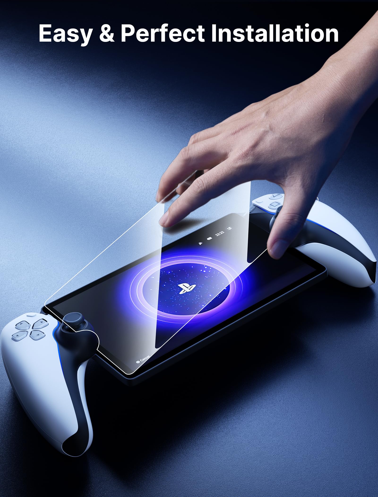 JSAUX Schutzfolie für PlayStation Portal Remote Player, Ultra HD Schutzglas 8 Zoll Anti-Scratch Displayschutzfolie 2 Stück