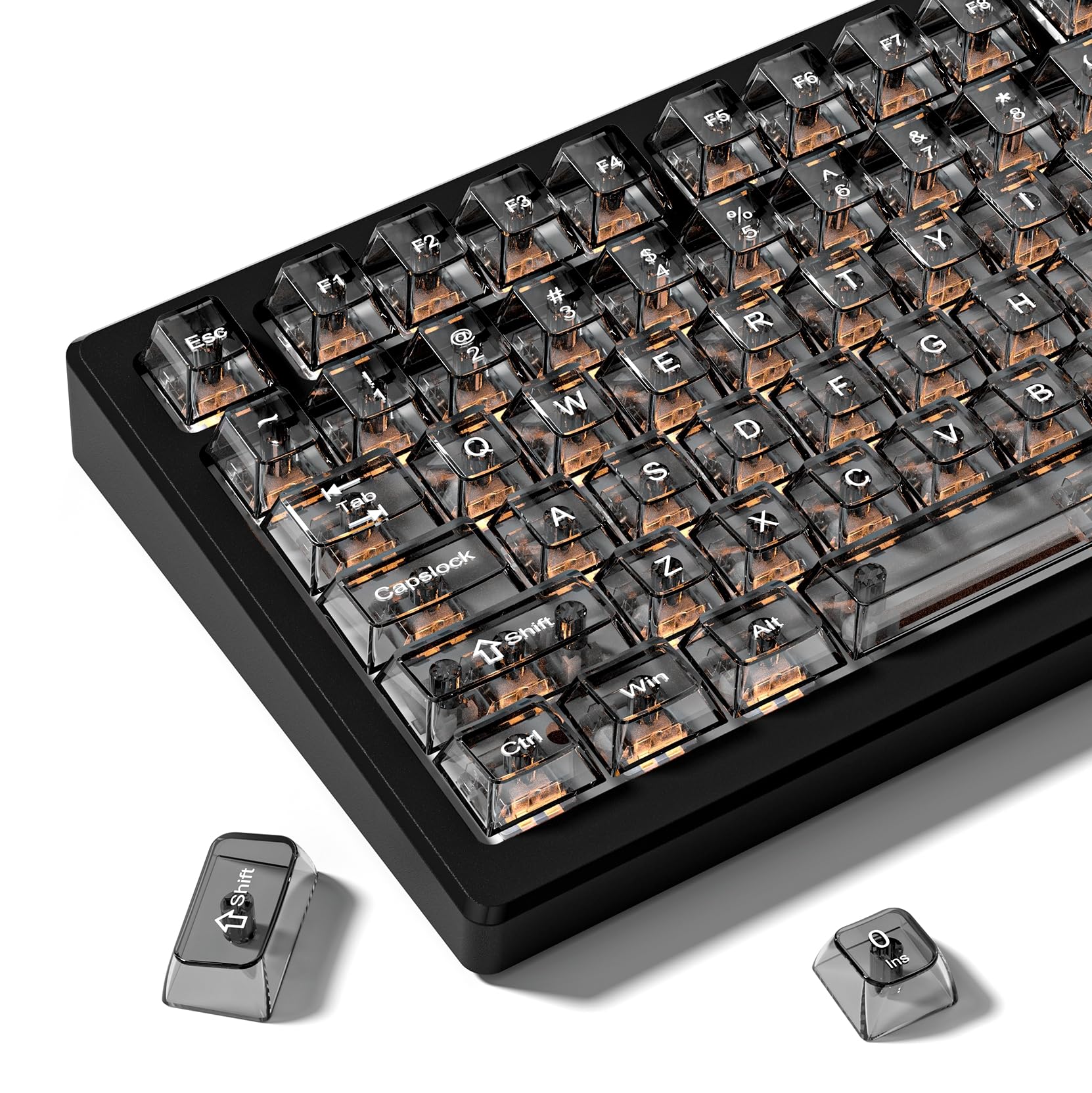 dagaladoo Clear keycaps,Translucent keycaps Jelly,Shine Throug Key caps