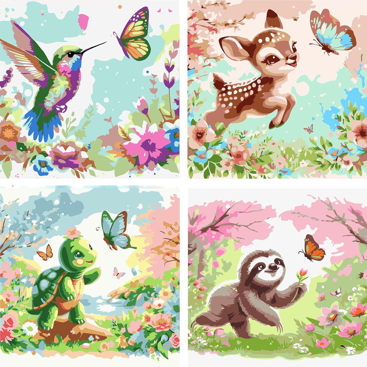 Zythron 4 Pack Paint by Numbers for Adults Beginner Paint