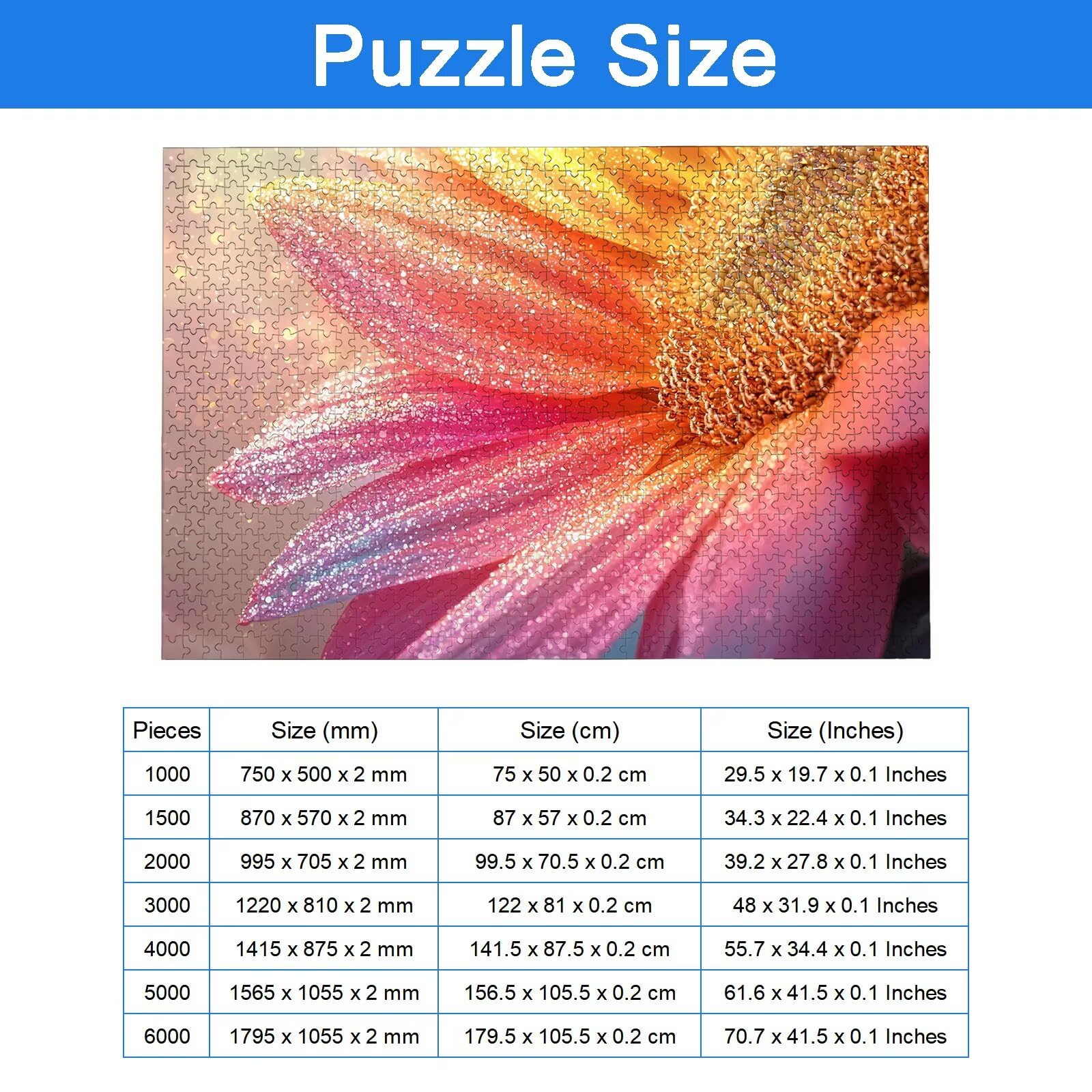 Puzzle 1000 Pezzi Girasole, Puzzle Fantasia 1000 Pezzi Arte per Adulti e Bambini, Misura: 75x50 cm, Puzzles Legno per Adulti con Squisita Scatola di Imballaggio, Idea Regalo Donna, Regalo Uomo, -7535