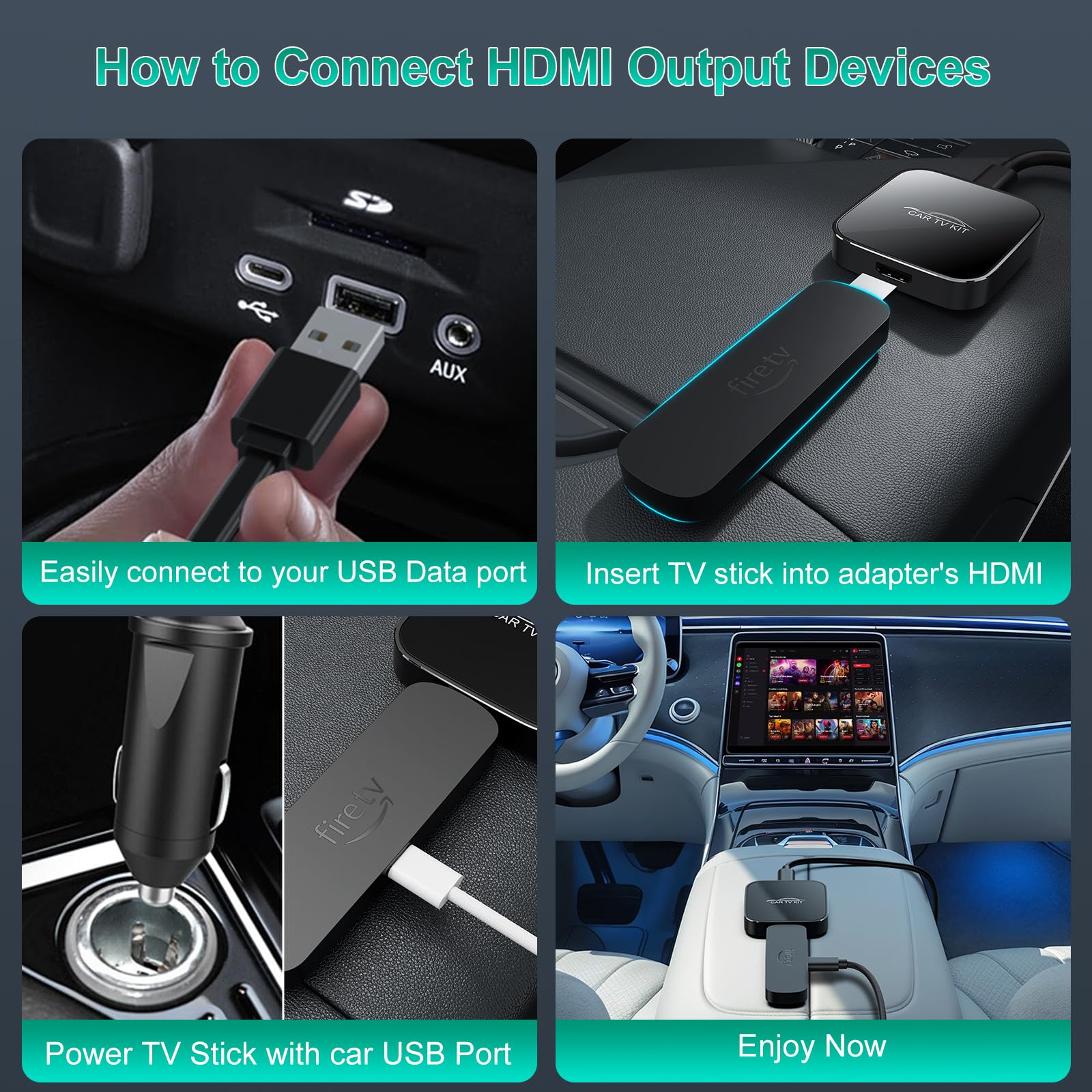 カーナビ Car TV Mate MAX & fire tv stick 4K Car TV Mate Max com adaptador automotivo sem fio CarPlay e Android