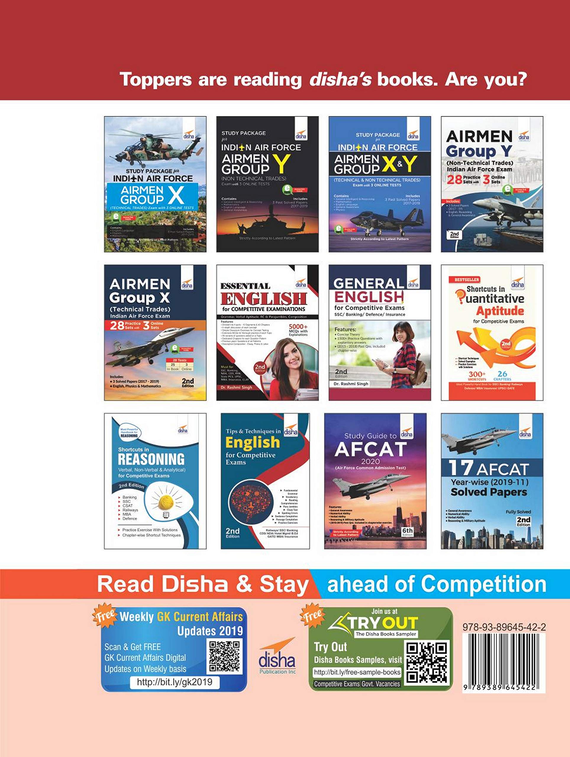 Airmen Group X & Y (Technical & Non Technical Trades) Indian Air Force Exam 28 Practice Sets with 3 Online Sets 2nd Edition