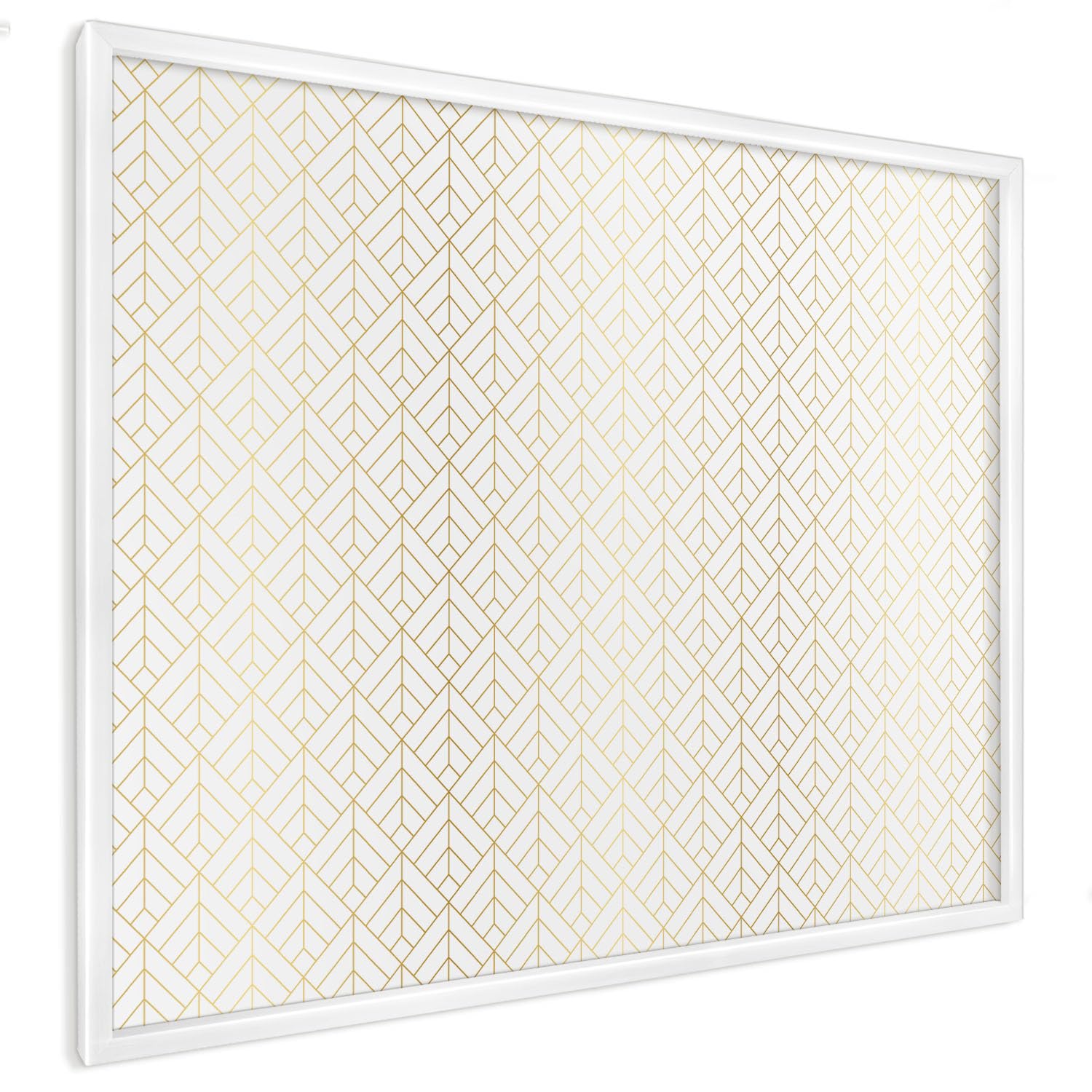 Bacheca Magnetica 80x60 cm | con Cornice Bianca | Geometria Della Foglia | Montaggio Facile | Lavagna Memo per Casa | Organizzatore Parete Familiare | Per Appunti, Messaggi e Appuntamenti