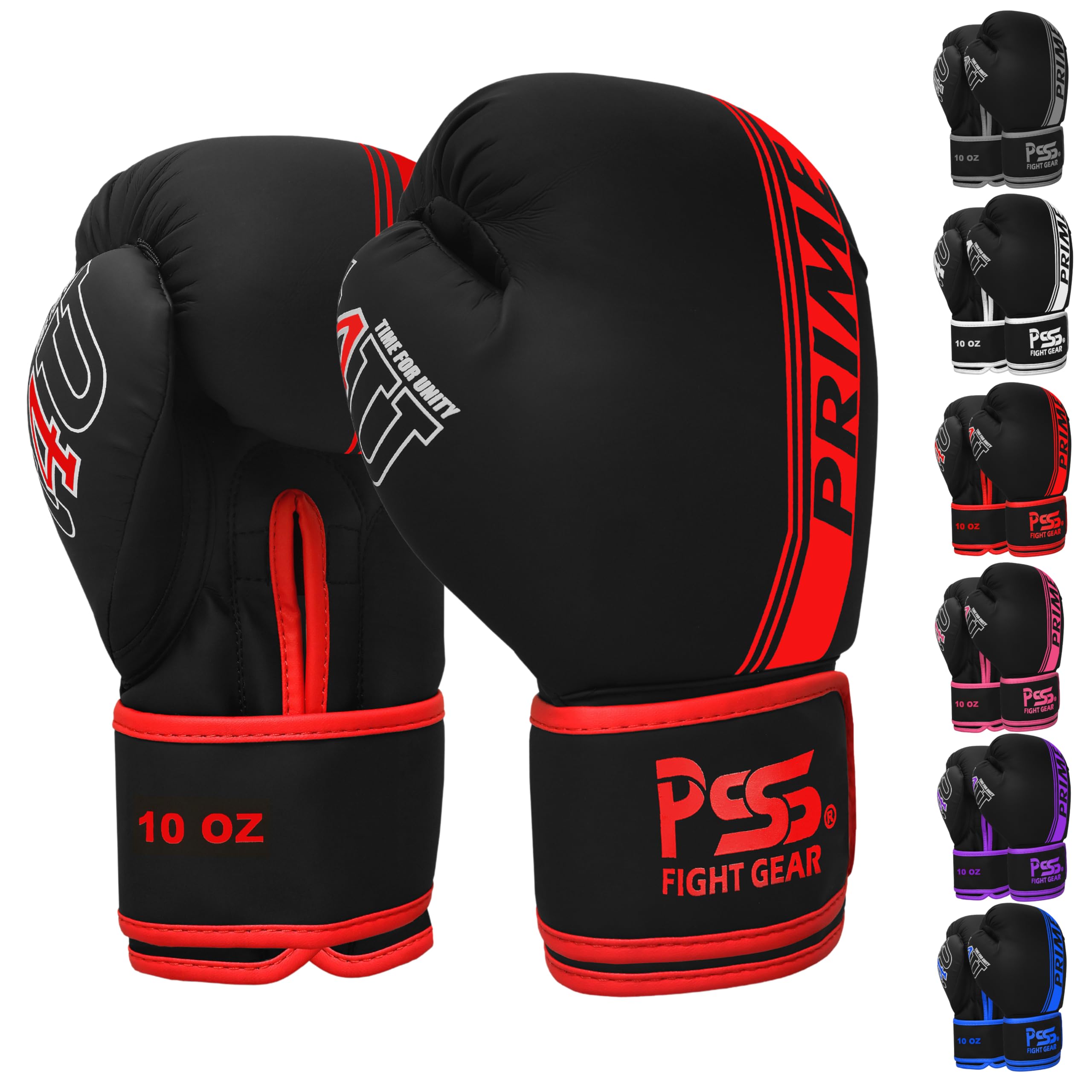 PSS Boxing Gloves for Kids/Youth Training Sparring, Kickboxing, Muay Thai, MMA, Heavy Punching Bag Mitts Focus Pads Workout Durable PU Leather, High-Density Foam Padding 4 6 8 10 Oz (Red, 4 oz)
