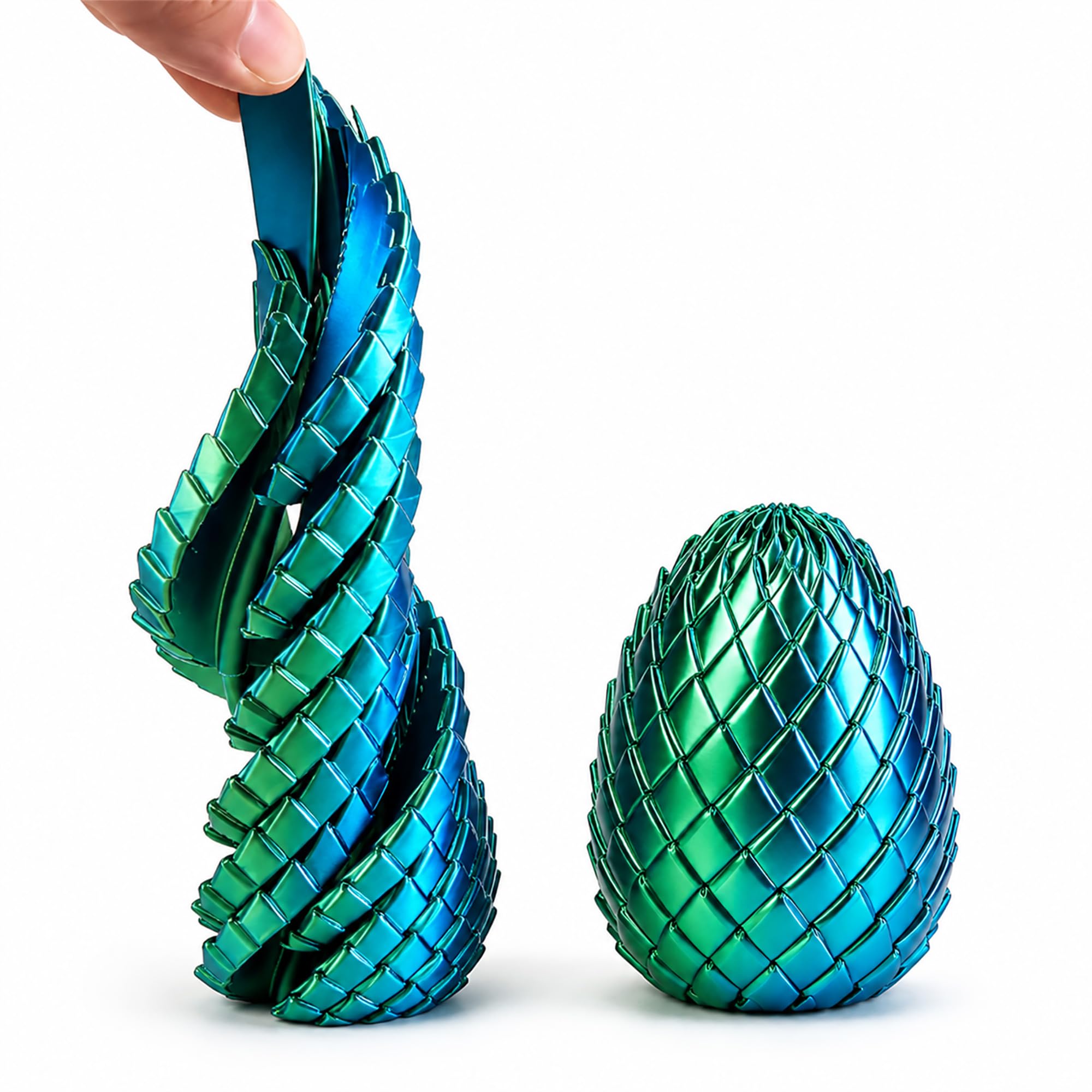 1 Pc Adults 3D Printed Spiral Dragon Egg Fidget, Twisty Desk Accessory