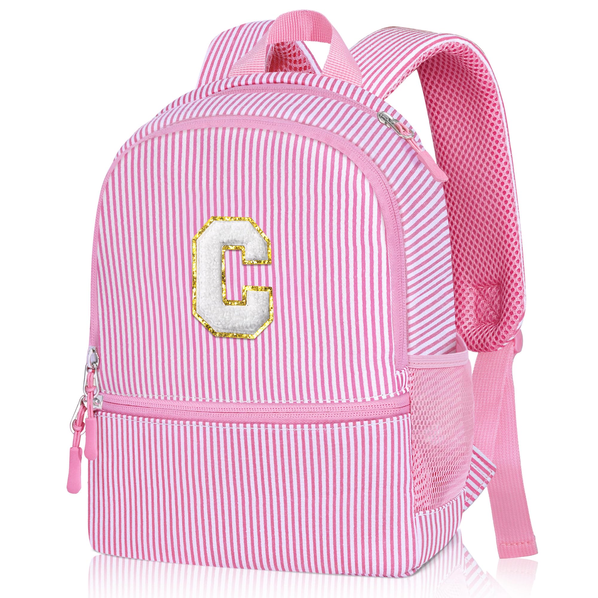 YOOLIFE Personalized Gifts Initial Birthday Gift Backpack Gift For Daughter Gifts For Sister Personalized Backpack Pink C