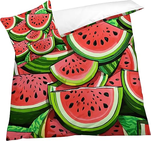 Miniatura 7 de OmErsa Juego de funda de edredón de microfibra cepillada ultrasuave y no necesita planchado, tamaño individual, juego de cama de animales con funda