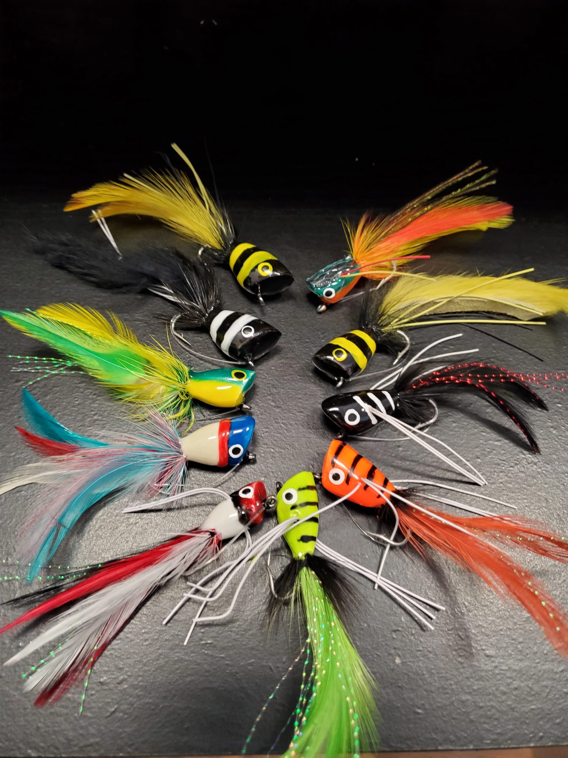 10 Bass Popper Selection, Salt Water Poppers