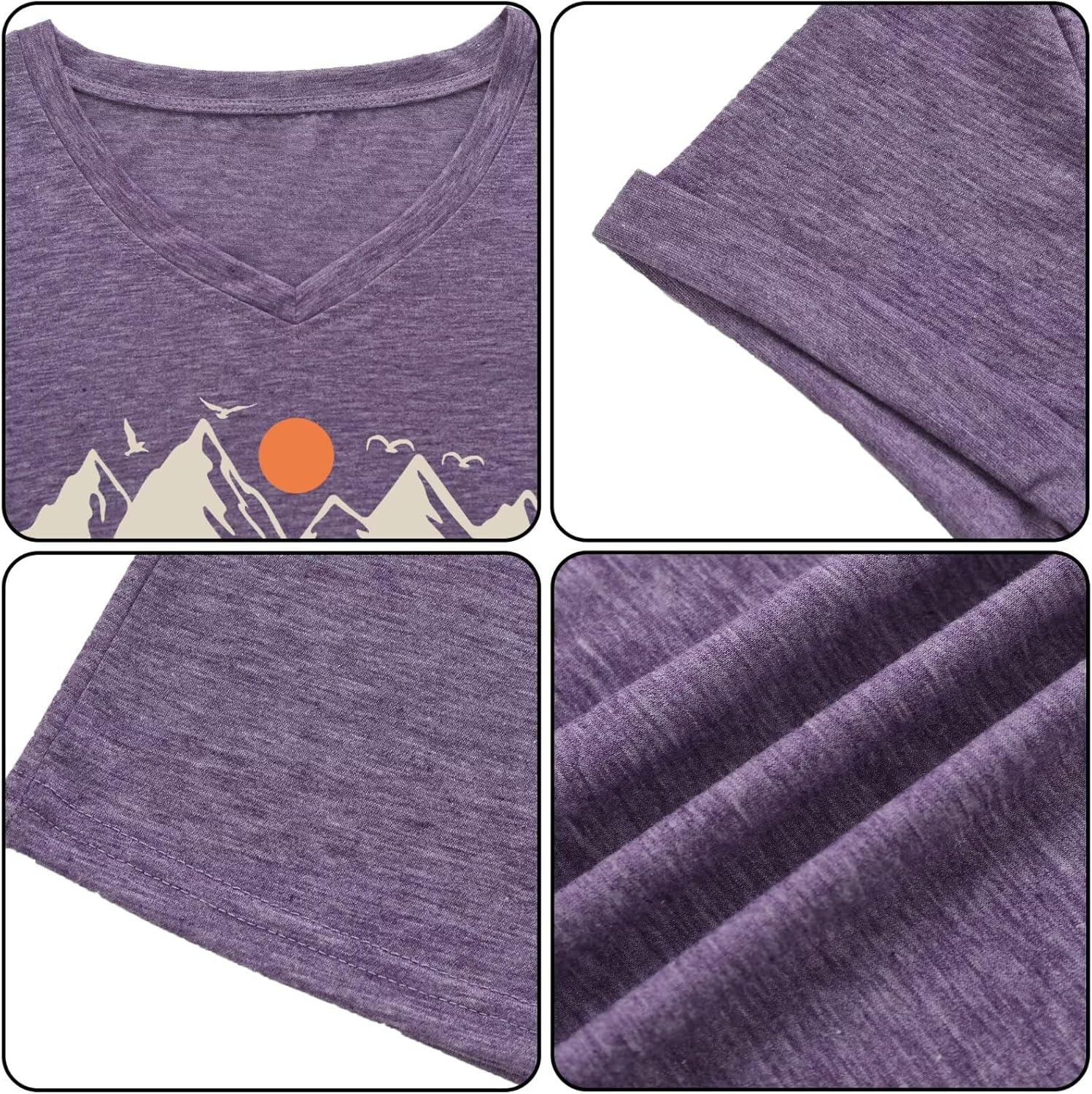 Faith Can Move Mountains Tshirt Women Christian V Neck Shirts Inspirational Tee Religious Saying Tops - Image 4