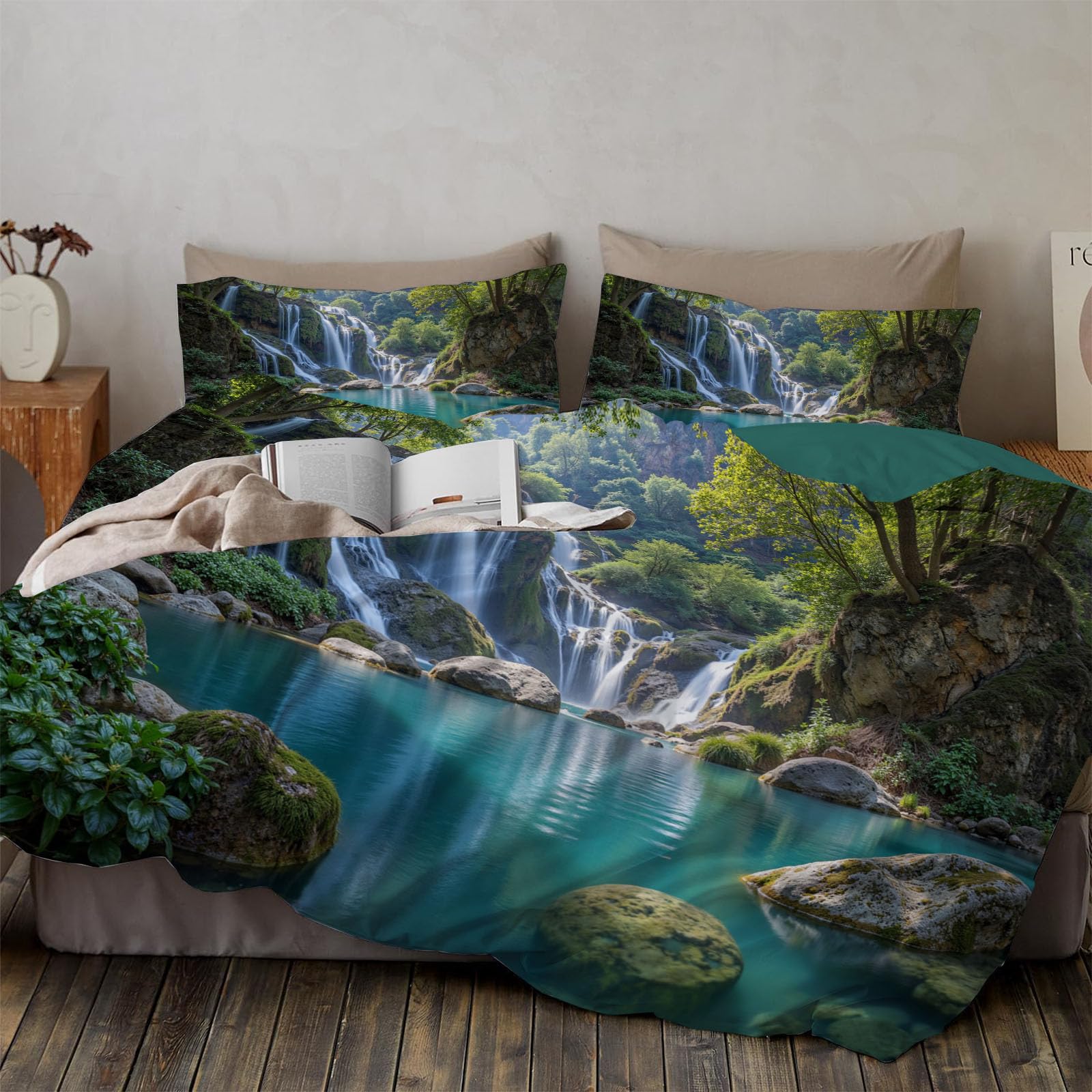Housse de couette 140x200 fraîche rafraîchissante microfibre zippée