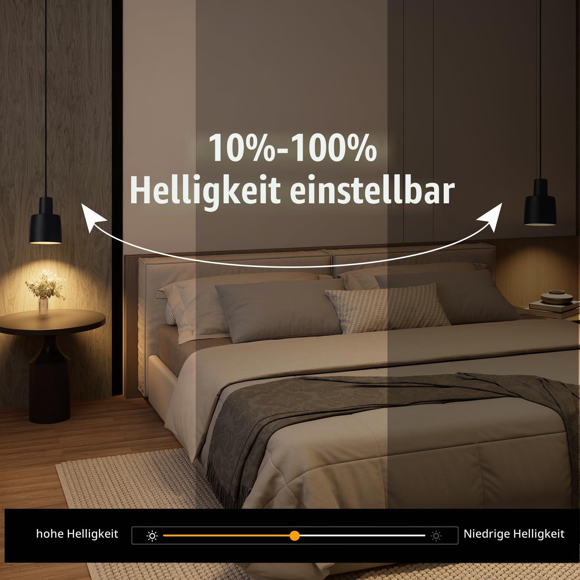 Aisilan LED Pendelleuchte Schwarz Dimmbar Pendellampe Höhenverstellbar 9W COB CRI97 Flicker-Free 3000K Hängeleuchte Aluminium für Küche Esstisch Schlafzimmer