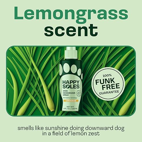 Miniatura 5 de HAPPY SOLES Spray desodorante de zapatos para equipo de gimnasio y zapatos malolientes causados por pies apestosos  Fuerte luchador de olores para
