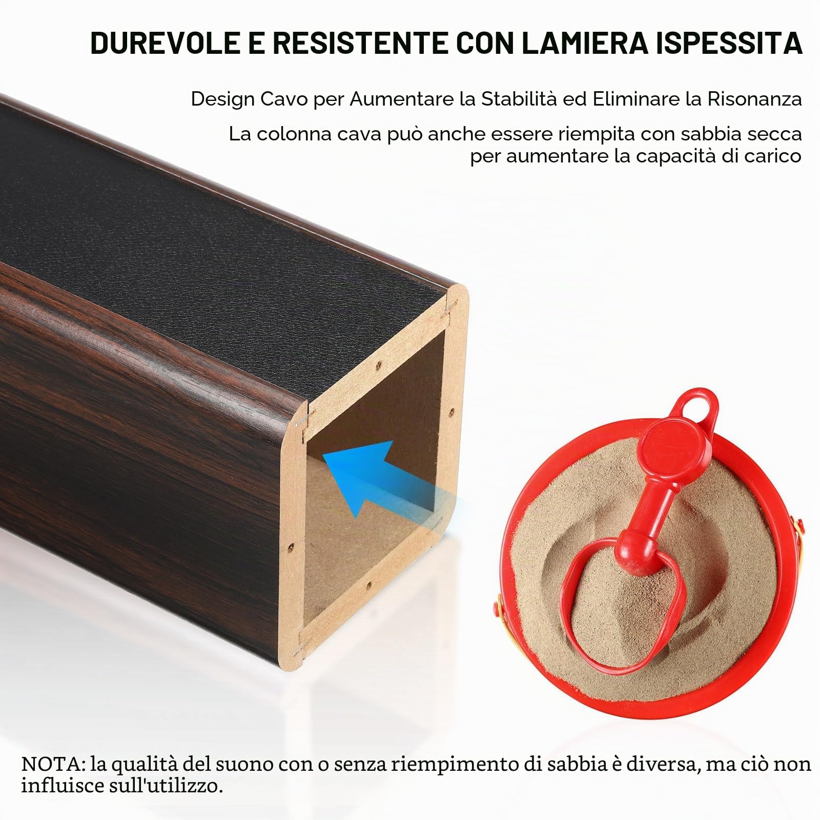 sourcing map Grana del legno Stand per altoparlanti 1 paio di 11,8 pollici (30 cm) Universale Piccolo Speaker Stand Cavato Stand Audio Migliorato Ascolto per Home Theater Cinema