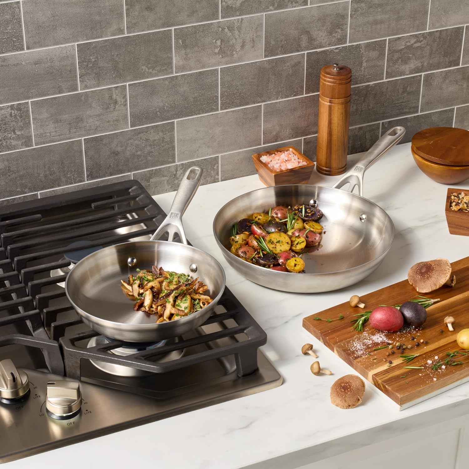 ZWILLING Motion Stainless Steel 2-pc Stainless Steel Fry Pan Set