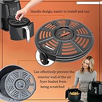 Vista 4 de Sartén para freidora de aire de 5.5 cuartos de galón para freidora de aire Ninja AF150AMZ XL de 5.5 cuartos de galón, placa de freidora de aire