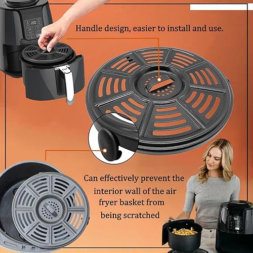 Miniatura 4 de Sartén para freidora de aire de 5.5 cuartos de galón para freidora de aire Ninja AF150AMZ XL de 5.5 cuartos de galón, placa de freidora de aire