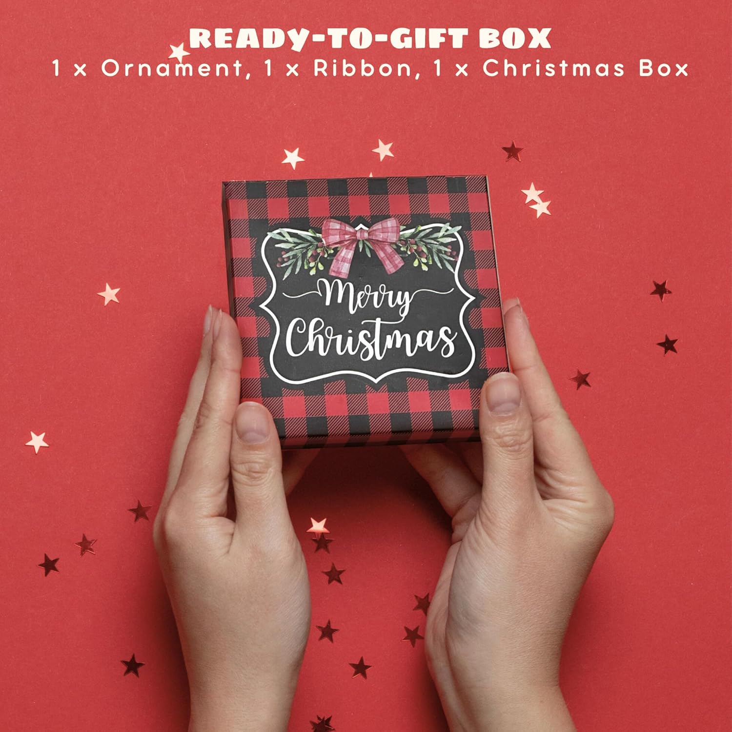 Gnome Ornaments - Gnome Christmas Ornament 2025 - Holiday Gnomes Ornaments for Christmas Tree - Gifts for Gnomes Lovers, Family, Friends - Stained Glass Style Acrylic Ornament - Image 3