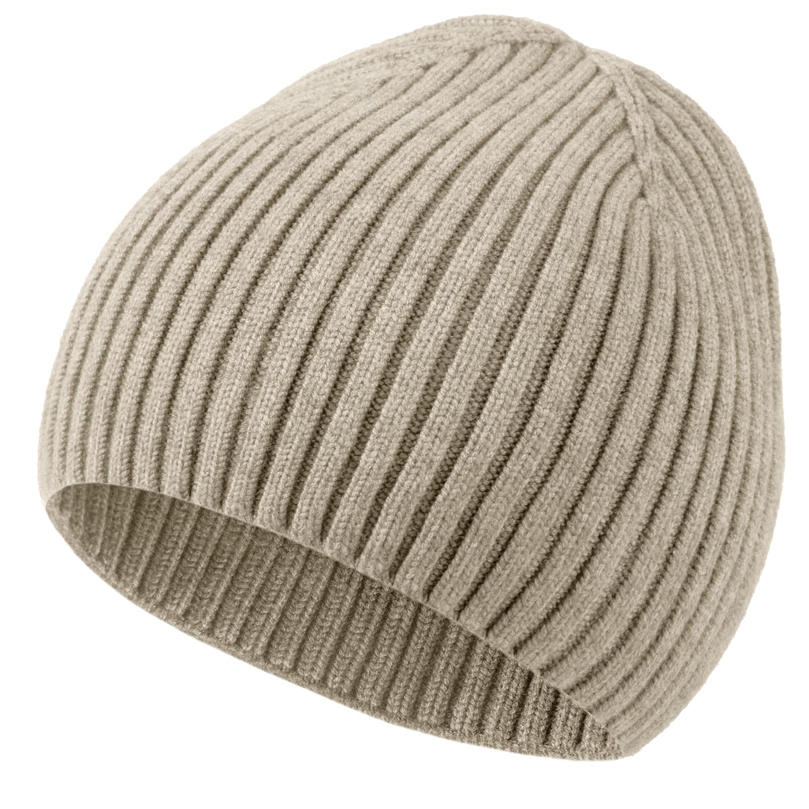 ROYBENS Wool Beanie for Men Women Seamless Knit Warm Winter Hat Cuffless Soft Trawler Fisherman Beanies Watch Cap