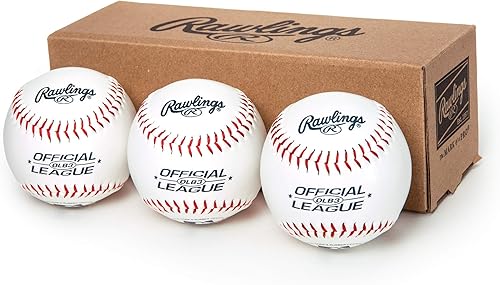 Rawlings Pelotas de béisbol de práctica de uso recreativo de la Liga Oficial | OLB3 | Juventud/8U | 3 unidades