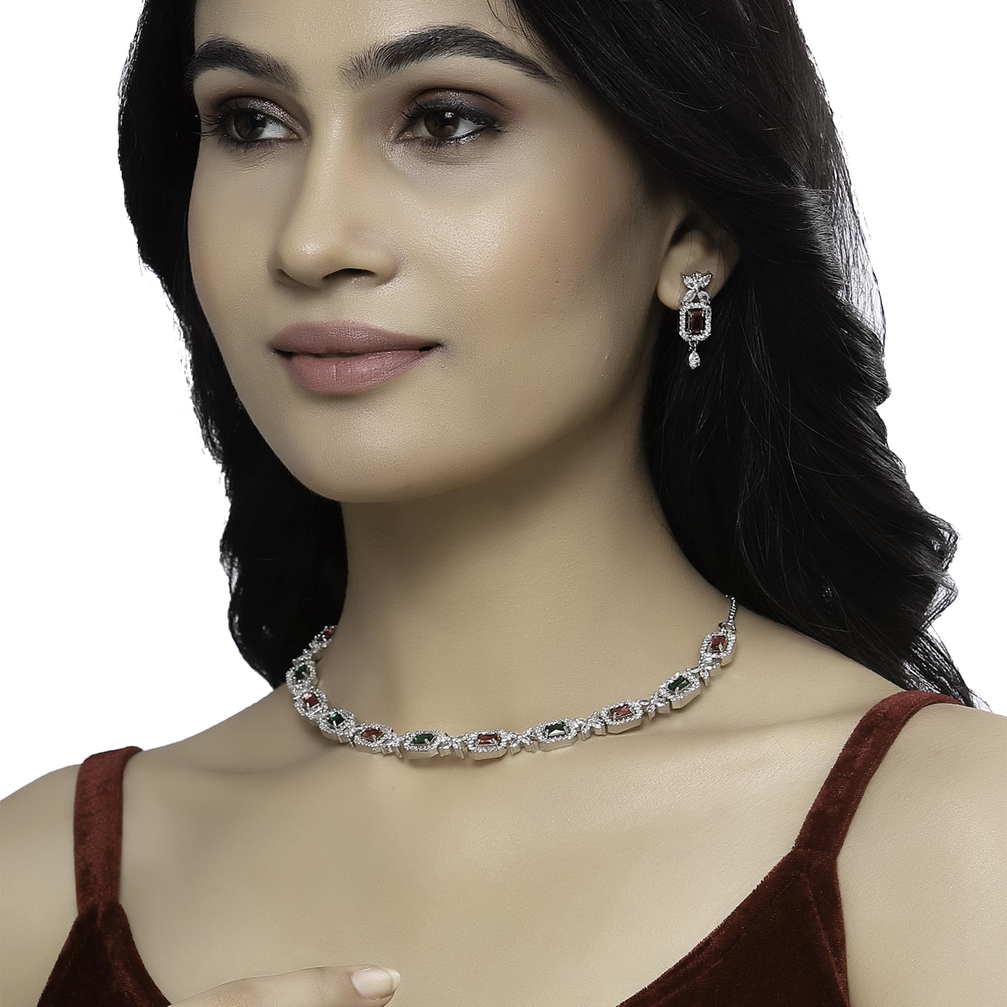 American Diamonds Necklace & Earrings Set