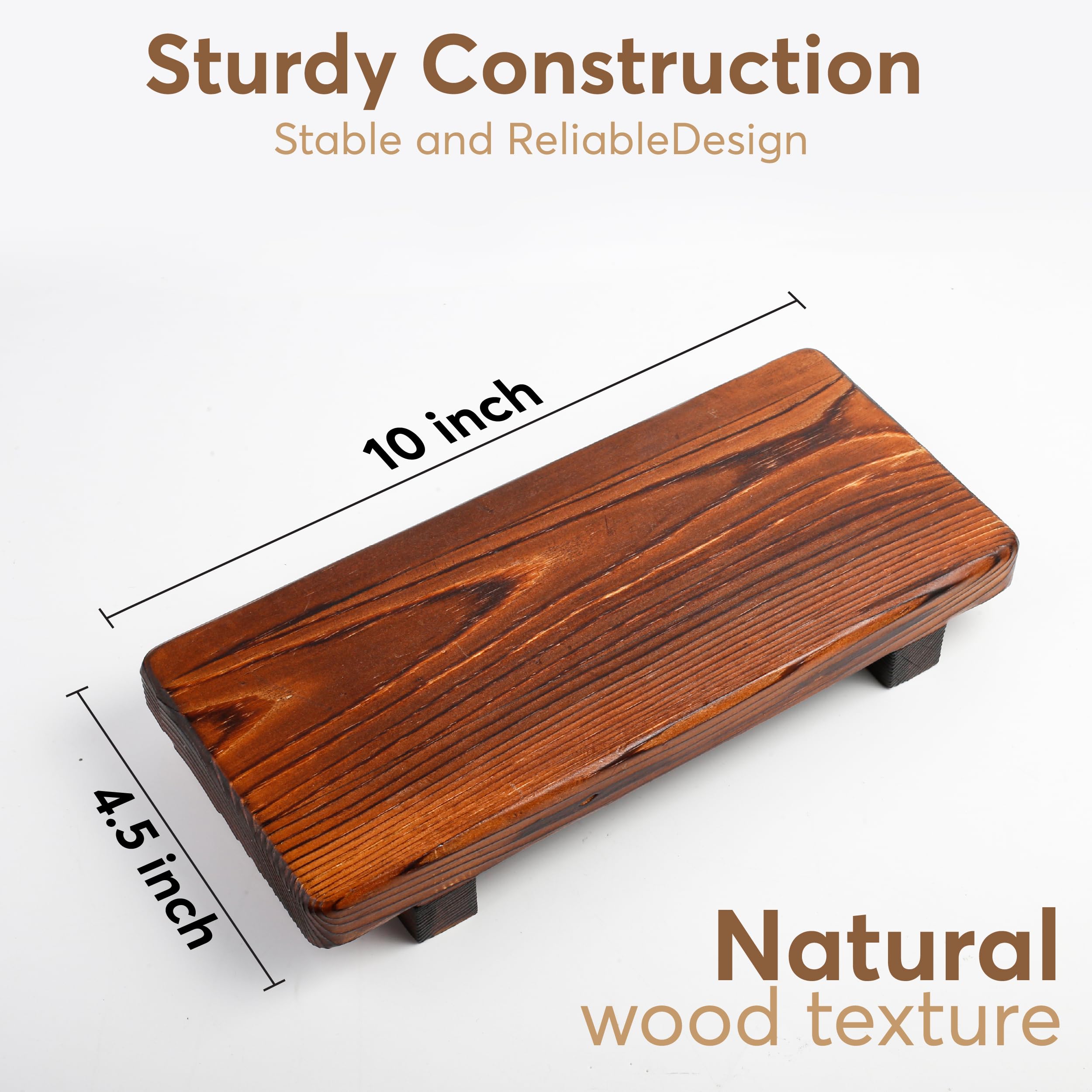 NestCare Wood Risers for Decor Display, Bathroom Counter Sink Decor (1 Pack)