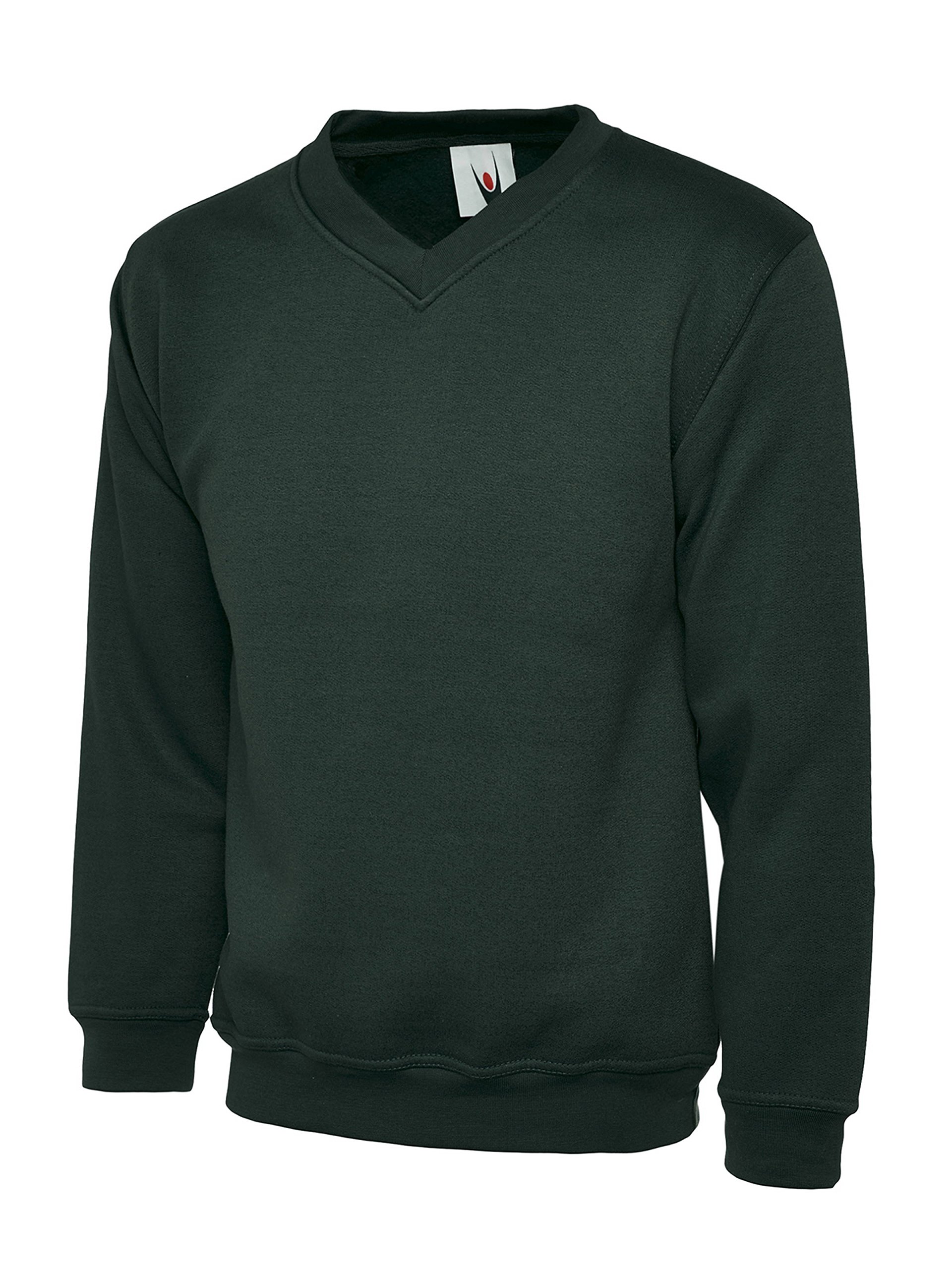 Premium V-Neck Sweatshirt Bottle Green XXL