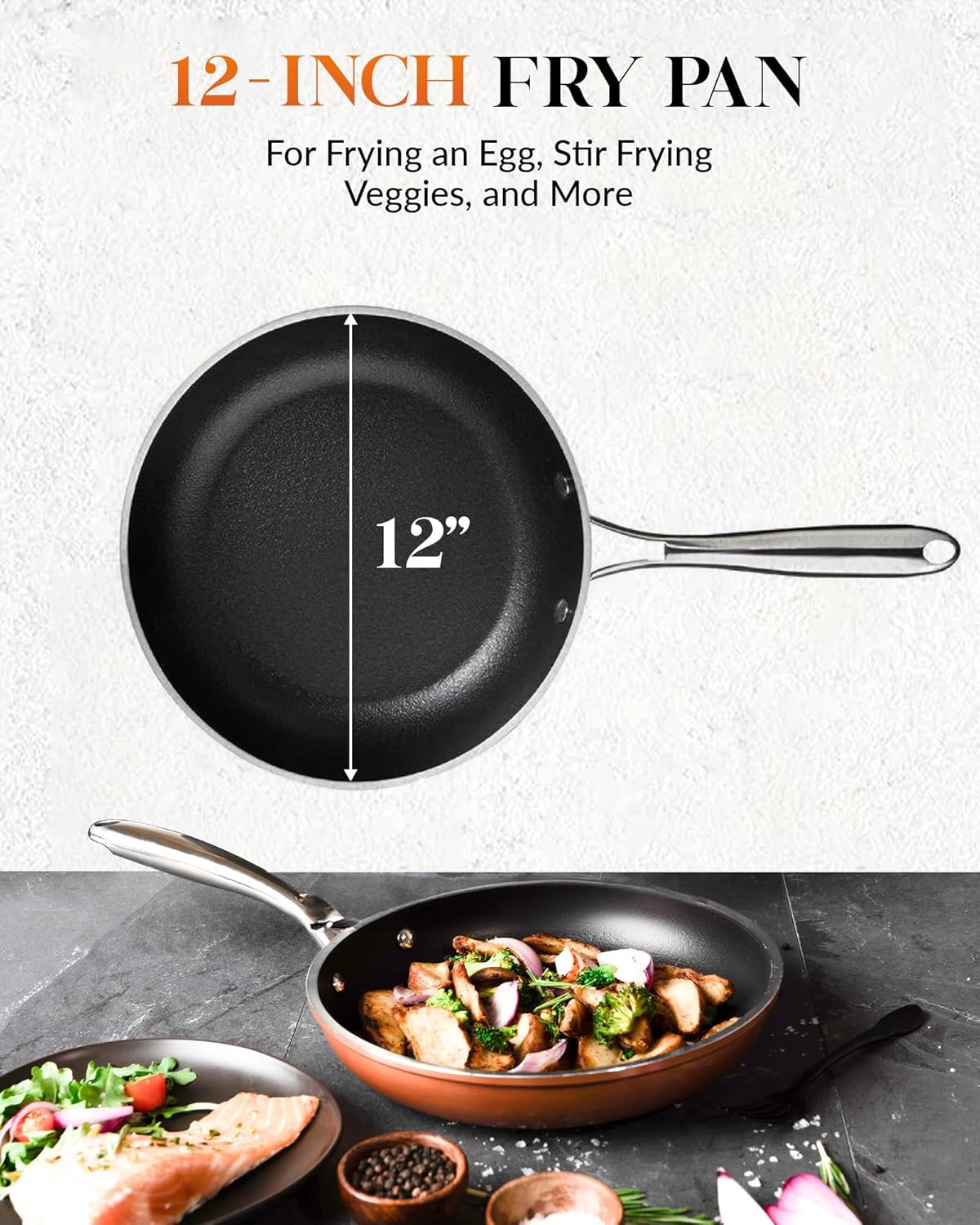 Gotham Steel 12-Inch Non-Stick Fry Pan