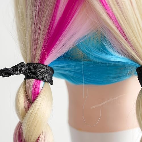 Miniatura 4 de MEEDEE Paquete de 100 accesorios para el cabello en tonos neutros, lazos elásticos suaves y sin arrugas, anudados para colas de caballo y yoga,