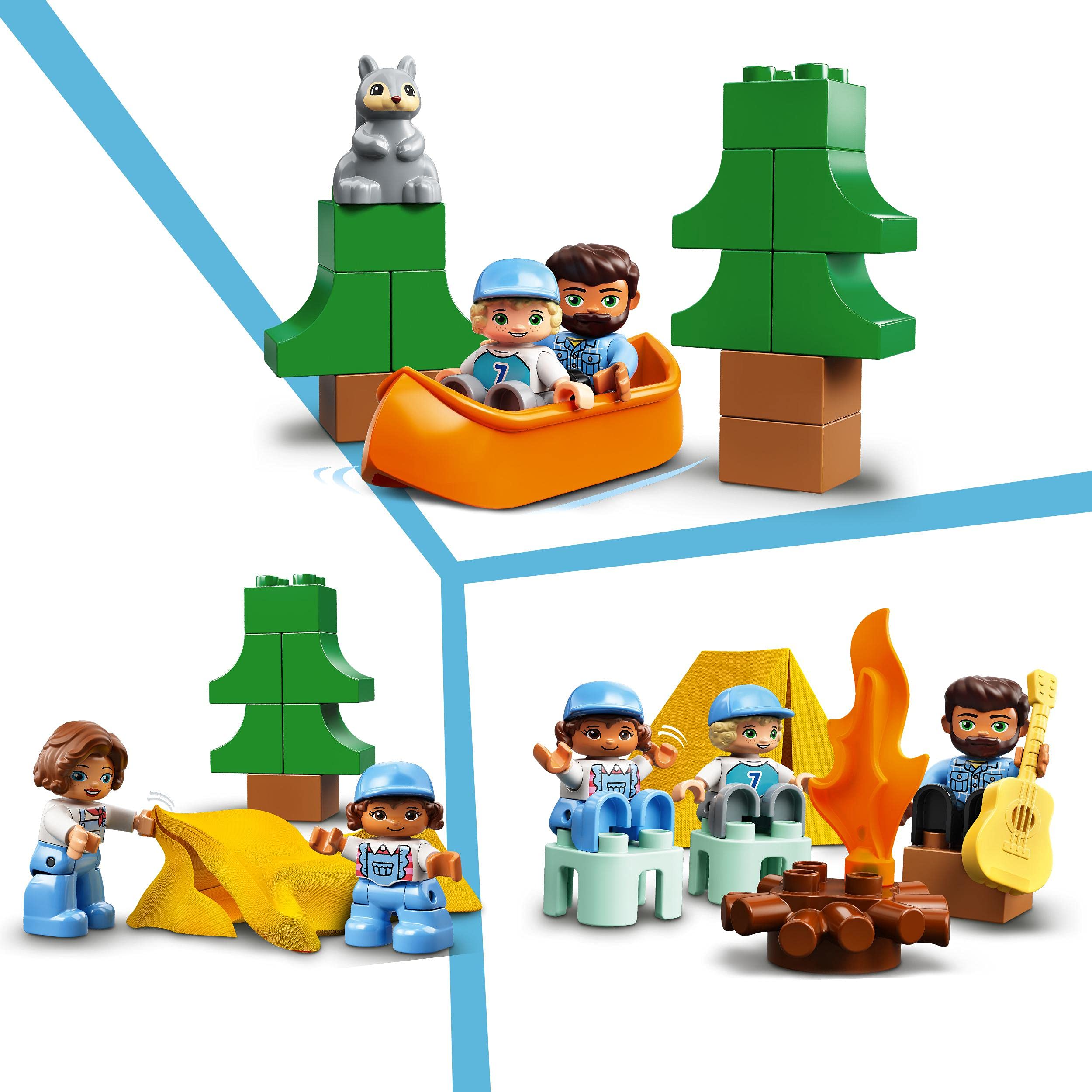 LEGO DUPLO Town 10946 Rodzinne biwakowanie — zabawki edukacyjne (30 elementów)