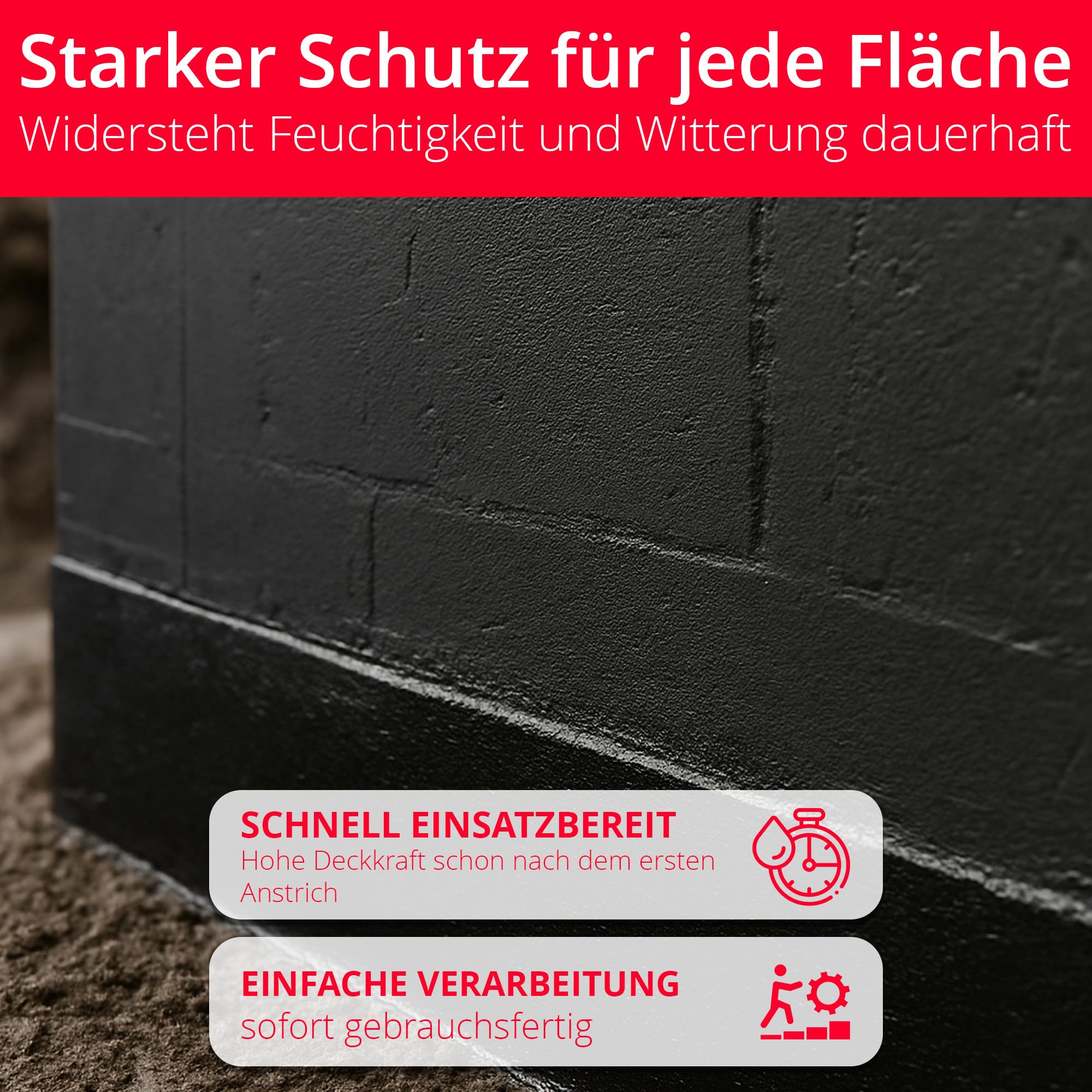 BORNIT Bitugrund 10L Primer schnelltrocknend, Bitumen Grundierung | [geprüft EN15322] Tiefengrund lösemittelhaltig Haus Garage Vordach Gartenhaus Beton Mauerwerk Metall Dachpappe Tiefgrund Putz