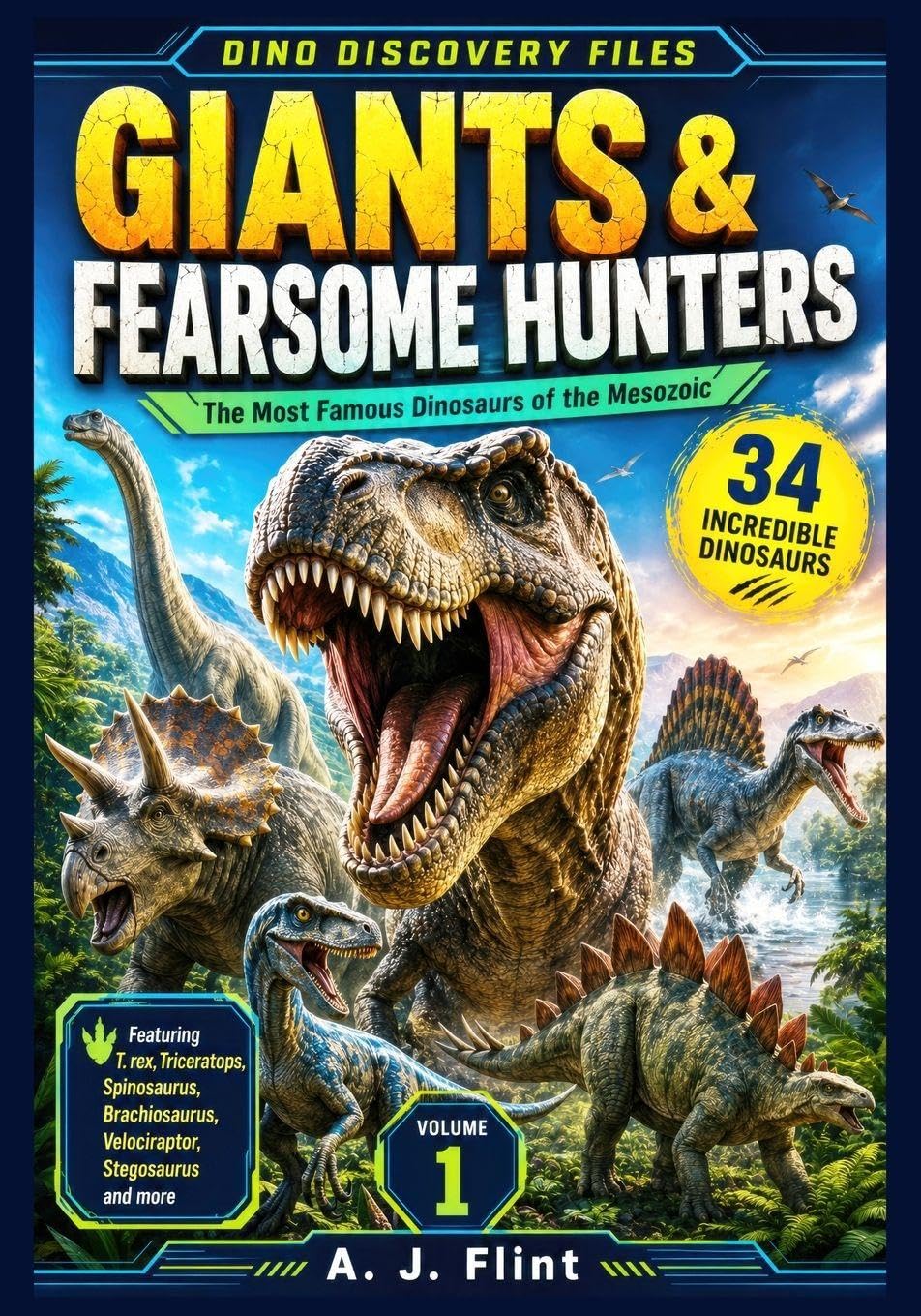 Dino Discovery Files: Giant & Fearsome Hunters: The Most Famous Dinosaurs of the Mesozoic — 34 Incredible Prehistoric Giants with Facts, Anatomy, and Fossil Finds: 1