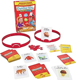 Devine T&ecirc;te Voyage - Jeu de Soci&eacute;t&eacute; Famille - Bandeaux et Devinettes - Devinez L&rsquo;Illustration De La Carte Qui Est sur Votre T&ecirc;te - Jeu De Cartes - Version Fran&ccedil;aise - Jouet Enfant 6 Ans et +