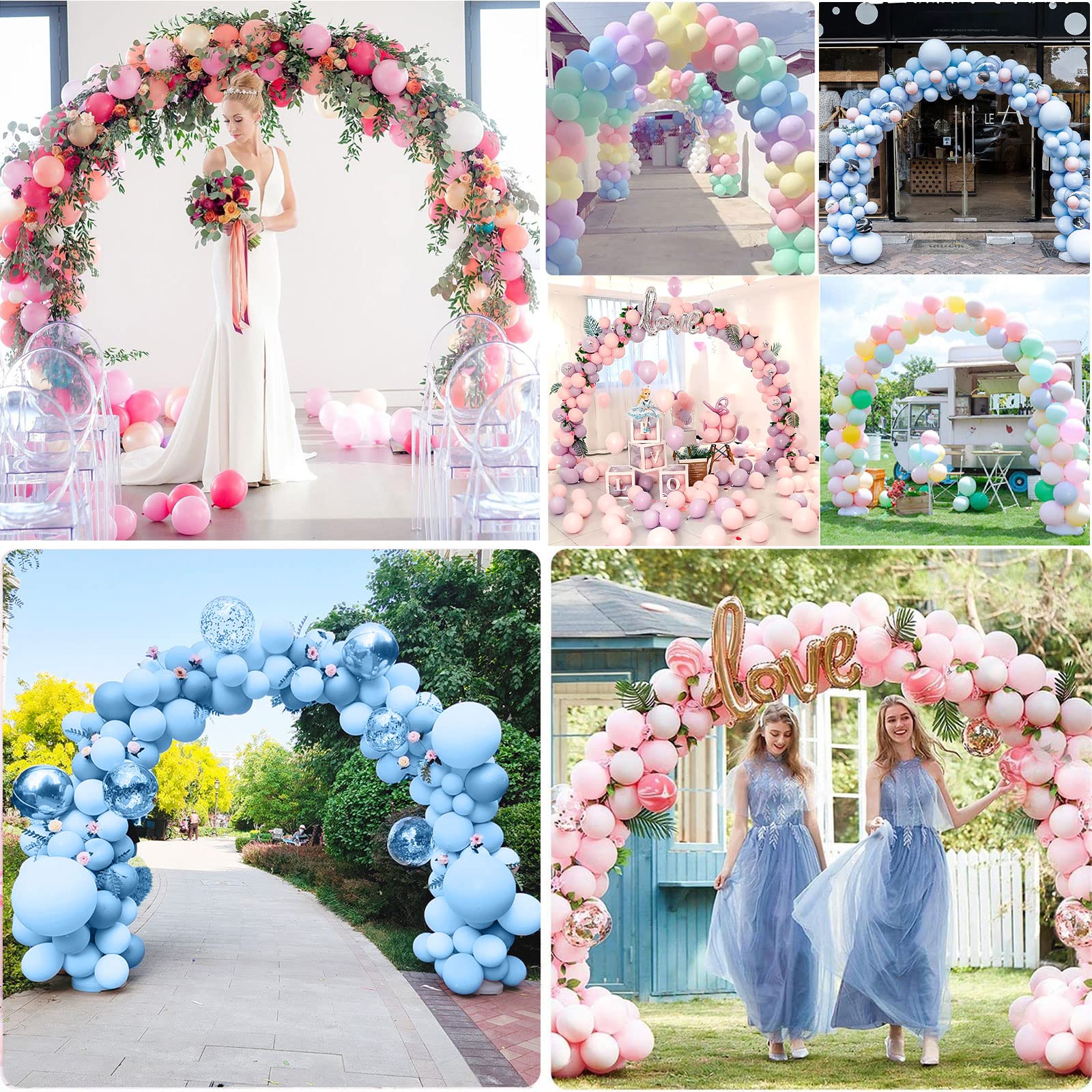 Kit Arco Palloncino,Kit per arco palloncini struttura,2,3x3,2M,regolabile,Nozze Kit di Palloncini,arco palloncino decorazione festa,per matrimoni,lauree e compleanni,decorazioni natalizie