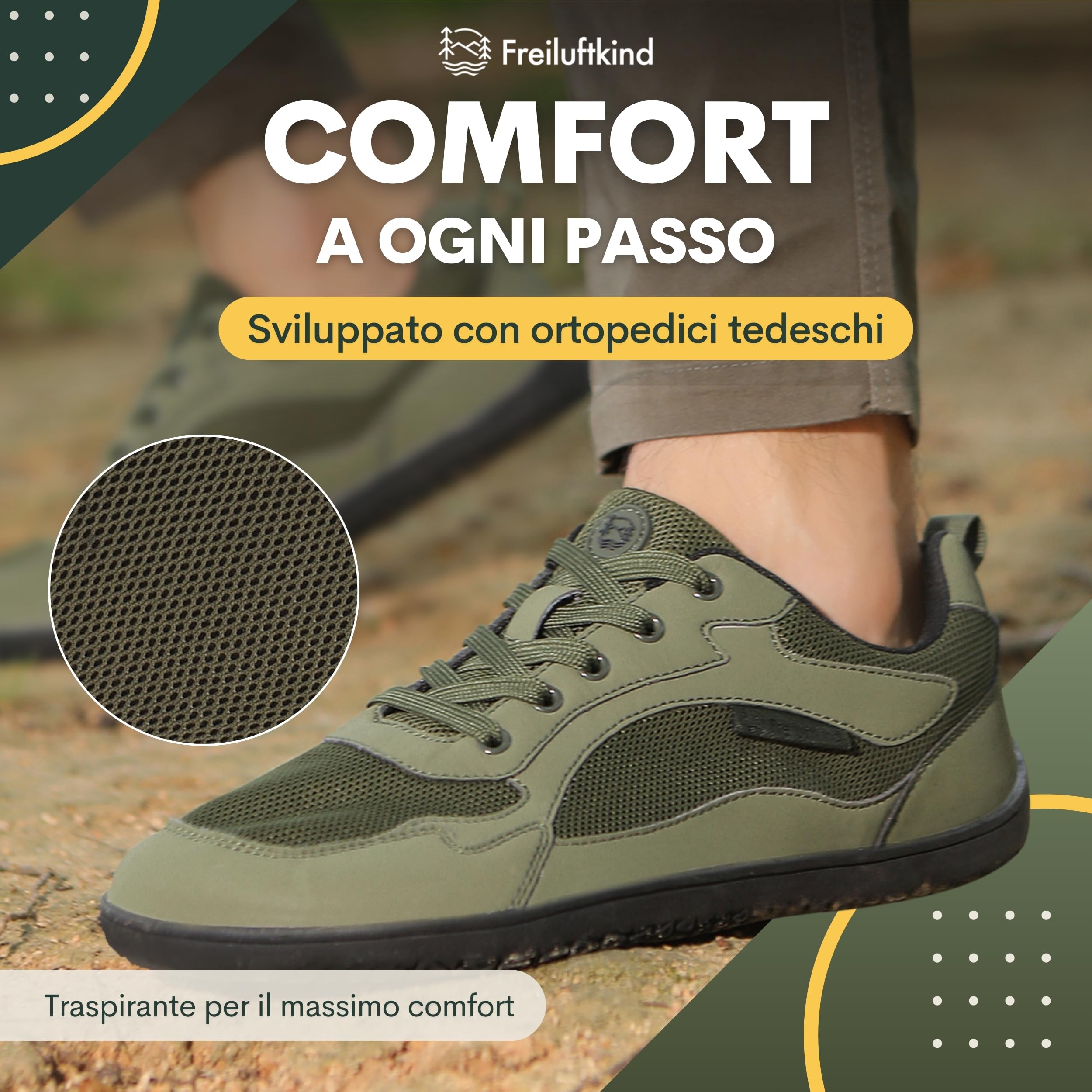 Freiluftkind Everest Barefoot Shoes Antiscivolo – Il Scarpe Barefoot Perfetto per la Tua Avventura – Scarpe Barefoot Uomo e Donna