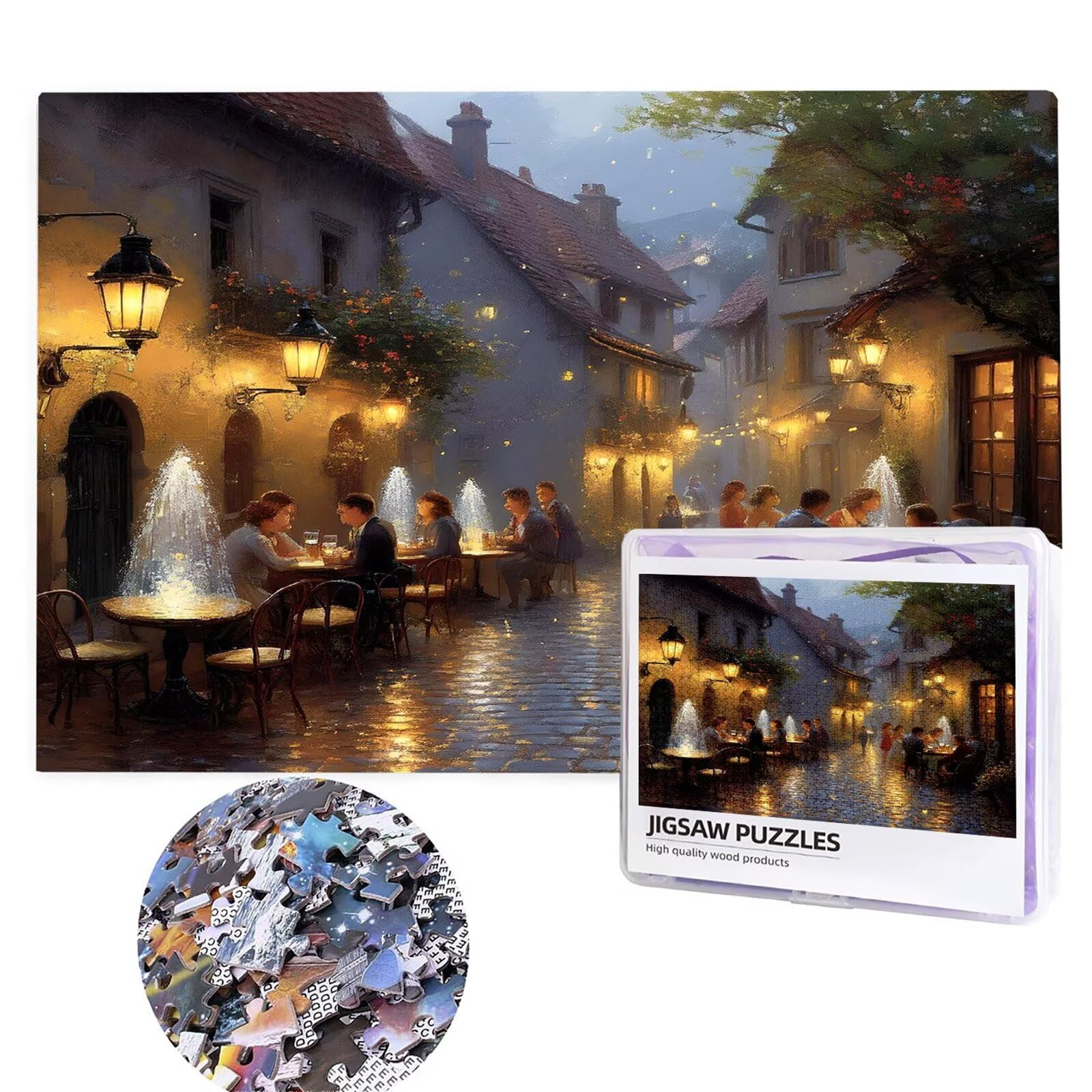 Puzzle 3000 elementów dla dorosłych 3000 sztuk, nocny widok, gry edukacyjne, drewniane puzzle, gra uliczna, prezenty dla nastoletnich chłopców w wieku 14-16 lat, 122 x 81 cm, g-466