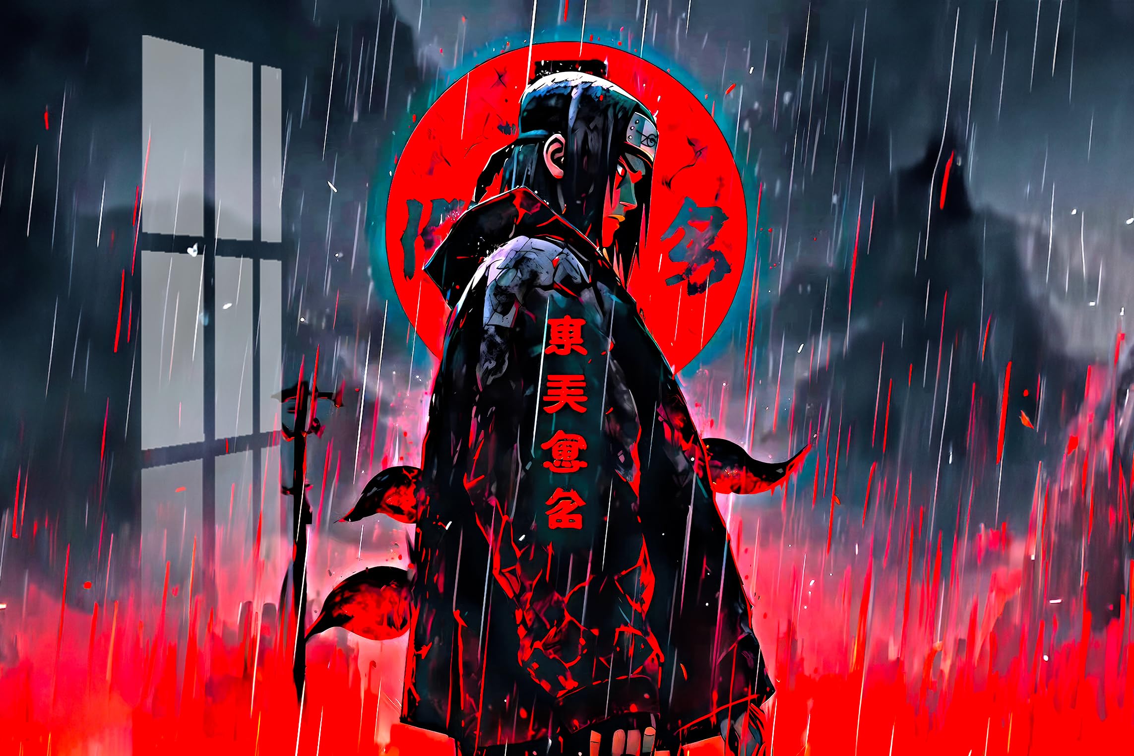 PREMIUM Itachi Uchiha ACRYLIC FRAME WITH HIGH GLOSSY EFFECT 12x18 inch, Wall Mounted Gift for Women Men Birthday Special Moment Home and Gaming room Decor Frameless Photo Print