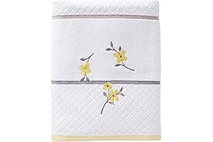 SKL Home Yellow Spring Garden Bath Towel : Embroidered 50.00" x 25.00"