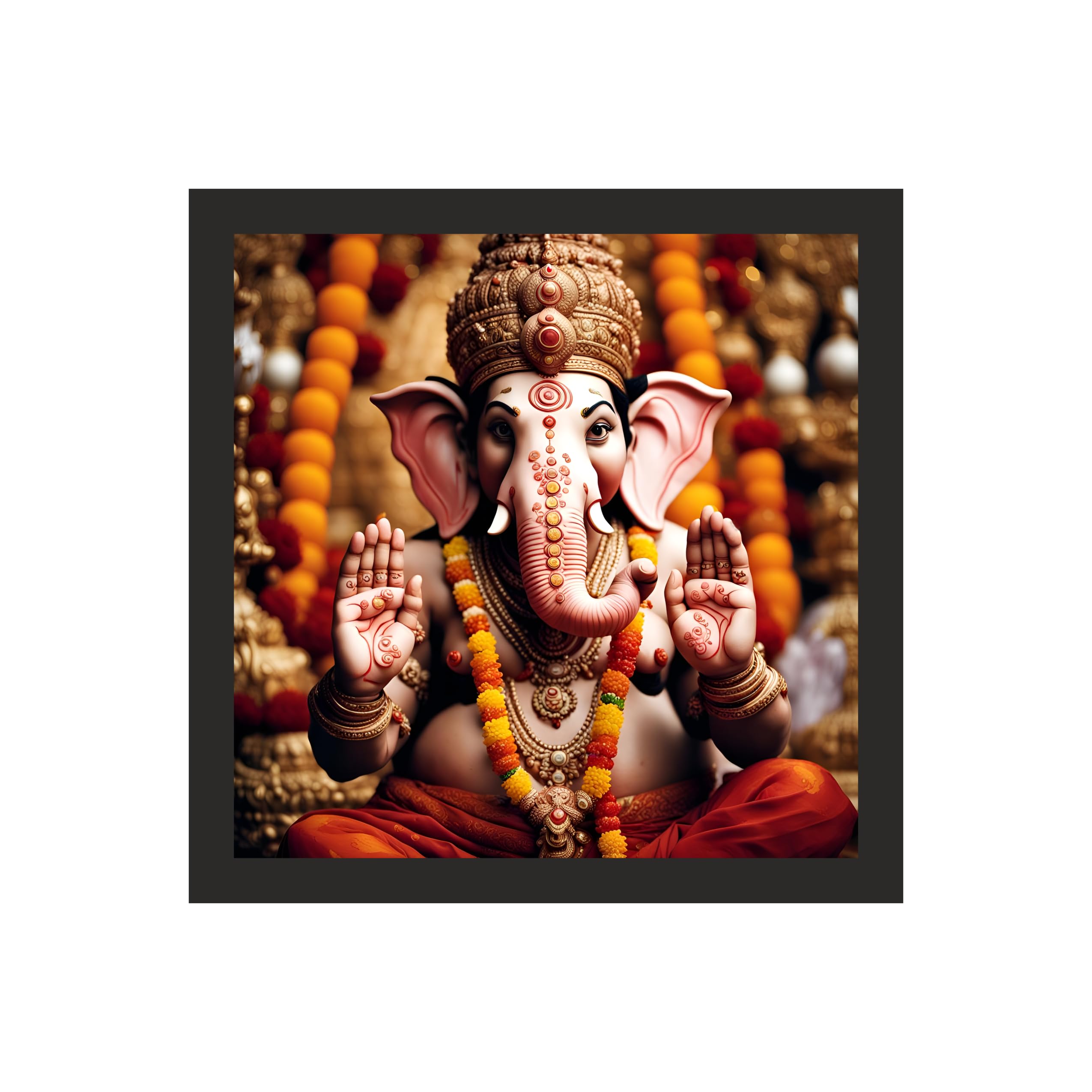 Grand Blessings of Ganesha: 24x24 Square