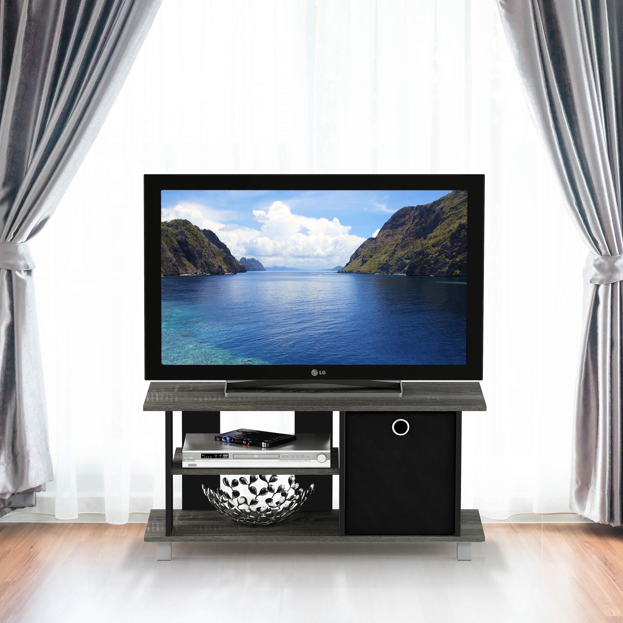 Amazon.com: FURINNO Simplistic Entertainment TV Stand with Storage