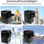 220V to 110V Converter Voltage Converter US to Europe Voltage Converter for Hair Dryer with 2 USB A and 2 USB C, European Travel Adapter Power Converter Adapter Combo from US to Italy UK AU..