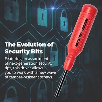 Megapro Tamperproof Security Screwdriver Set | Multi-Bit Screwdriver with 14 Hex Shaft | Next Gen Tamperproof Security Bits |Tri-wing bits | | Compact Security Bit Set (Next-Gen)