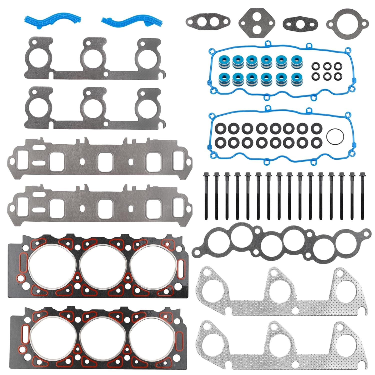 3.0 V6 Engine Cylinder Head Gasket Set, Compatible with 1998-2001 Mazda B3000 1998-2001 Ford Ranger 3.0L, Replace# HS9902PT ES72174