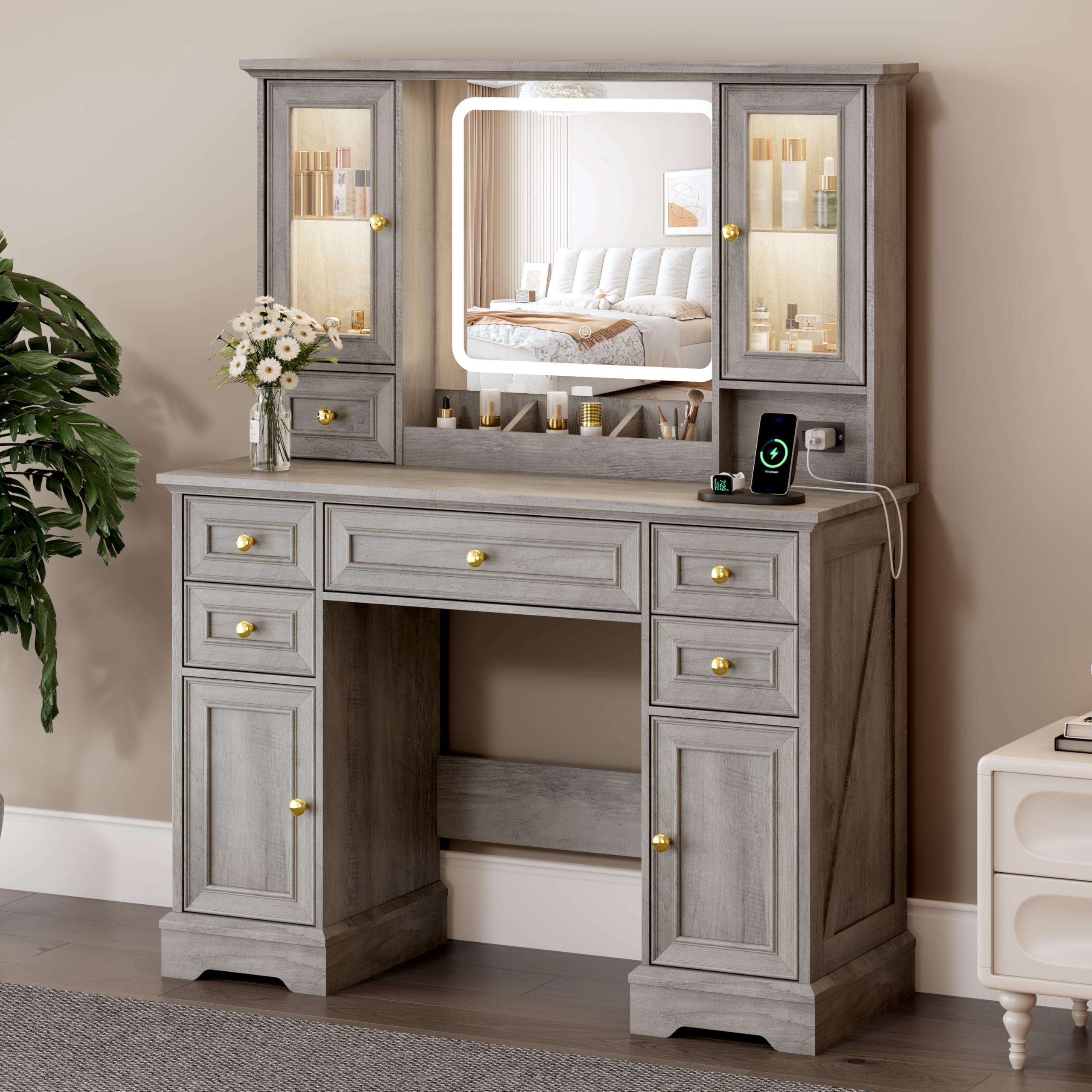 【journal standard】 LILLE VANITY DESK 鏡台 Amazon.com: ANYMAPLE Vanity Desk with Mirror & Lights, Makeup