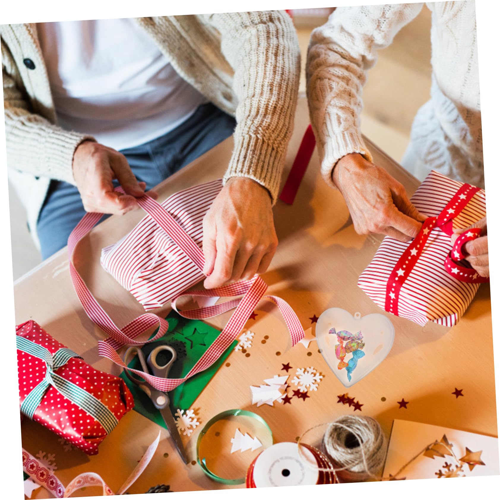 Beavorty 5pcs Heart Shaped Candy Boxes for Weddings Romantic Transparent Storage Cases for Party Favors and Celebrations for Guests and Events