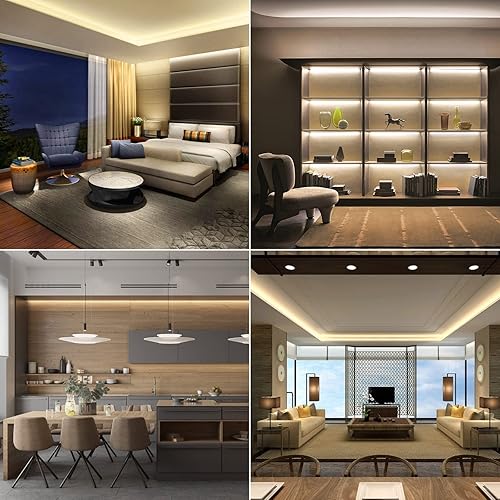 Miniatura 9 de MALIGAZA - Tira de luz LED COB de 480 LEDs/m, 0.315 in, 24 V, color rojo, 16.4 pies, 16.4 ft, CRI>90, flexible, cortable, súper brillante, para